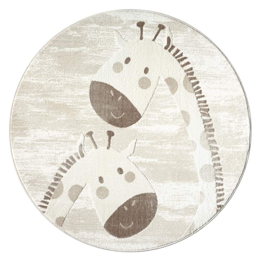 Carpet City Tapis pour enfants »MARA719« Rond 11 mm Höhe Kinderzimmer, Kurzflor,robust,Tiere,  Spielzimmer