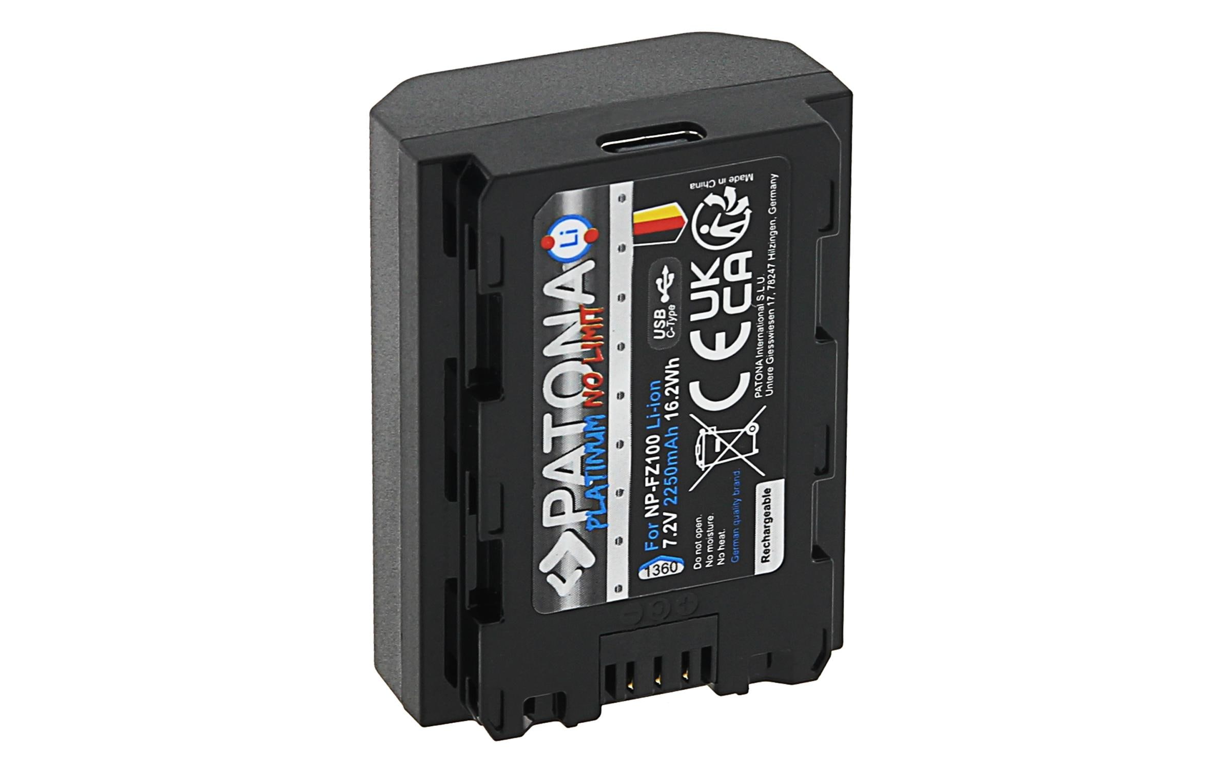   Batterie rechargeable »Patona Platinum Akku für Sony NP-FZ100 A7 III« 2.600 mAh