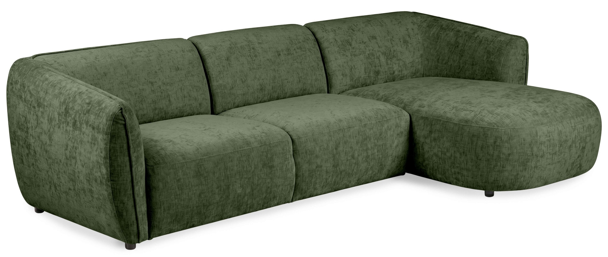 Home affaire Canapé d'angle »OSTRUP Rundsofa, L-Form, Naturtöne, Boucle oder Chenille« largeur 280 cm, forme organique avec courbes douces