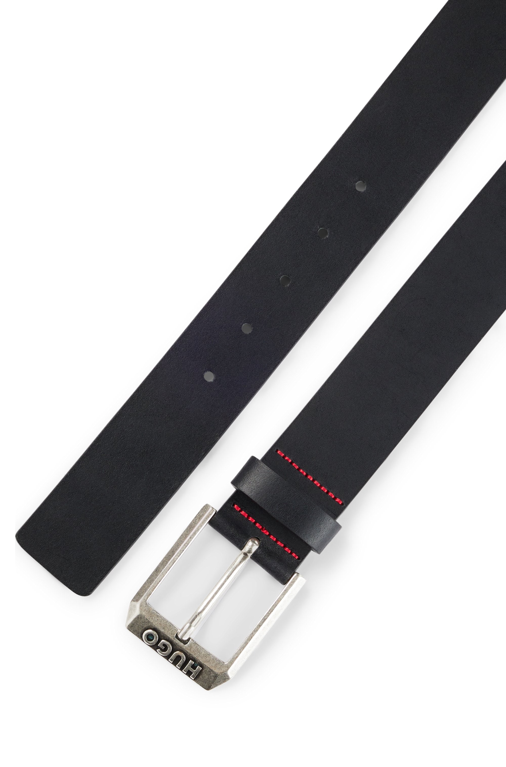 HUGO Ceinture en cuir »Gelio Sz40« mit Markenlabel von HUGO