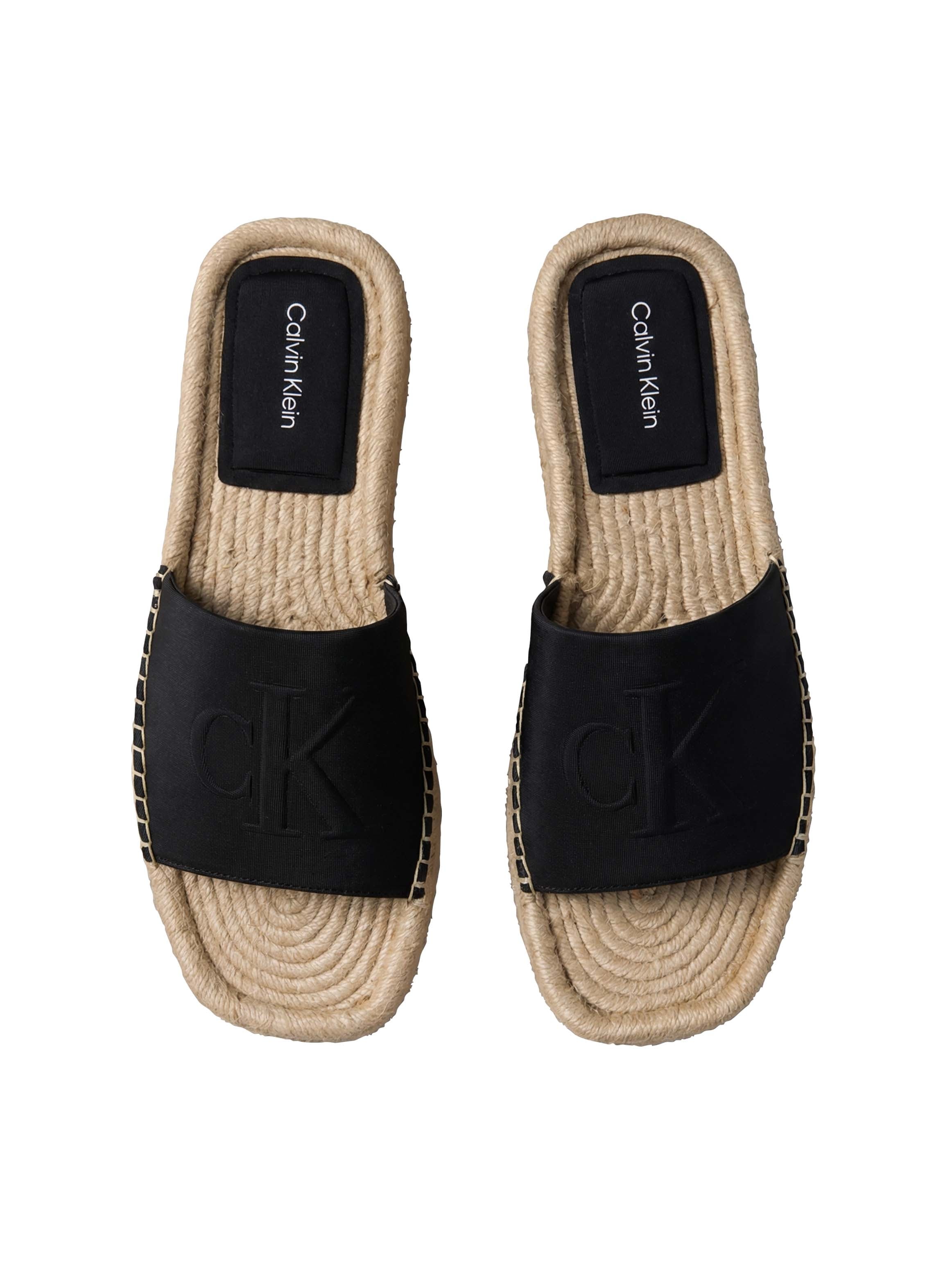 Calvin Klein Pantolette »FLATF ESPA NEOP MG«  Sommerschuh, Strandschuh mit Plateau, schmale Form
