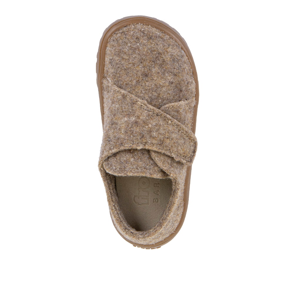 froddo® Chausson »BAREFOOT WOOLY«  chaussure barfoot à scratch pour la maison, chaussure de jardin d'enfants avec doublure en laine