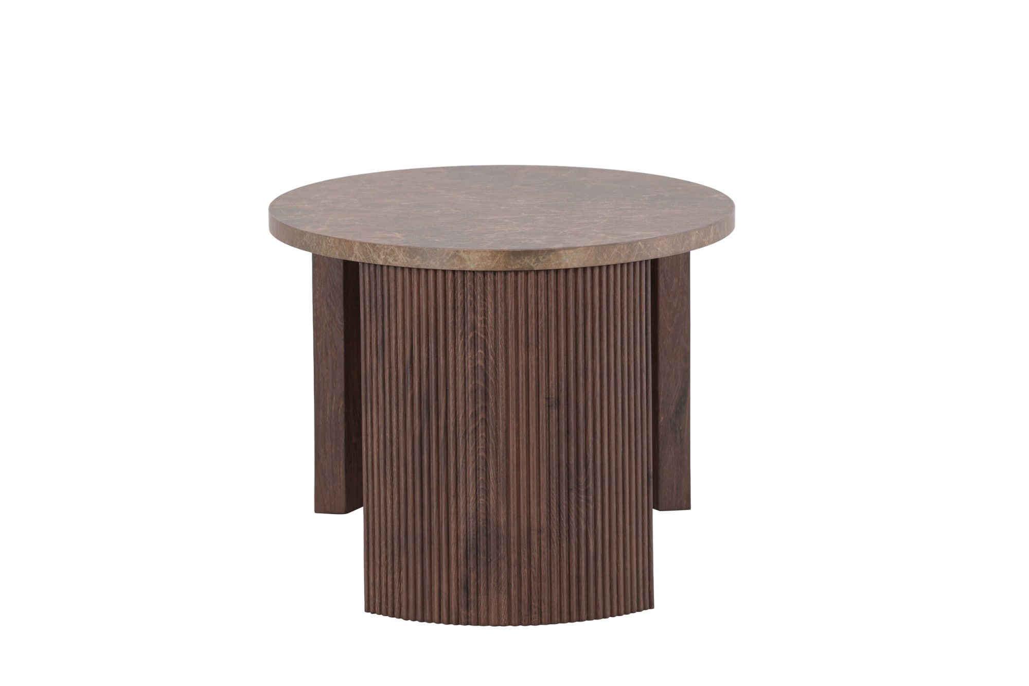 Venture Home Table basse »Bristol, ovaler Couchtisch 120 × 60 cm in Mocca mit grauer Steinoptik« Table basse, MDF, papier 3D, ovale, contrastée, raffinée