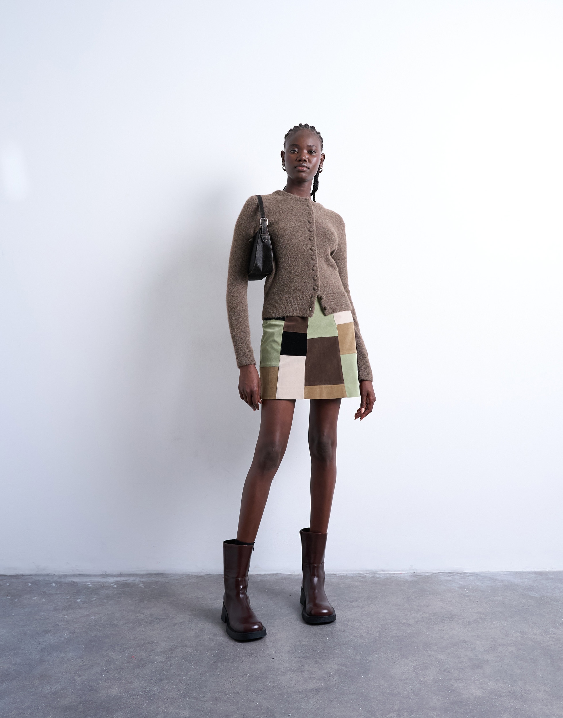 TOPSHOP Veste en tricot »TSSIA KNITTED CARDIGAN NOOS« Materialmix, regular fit