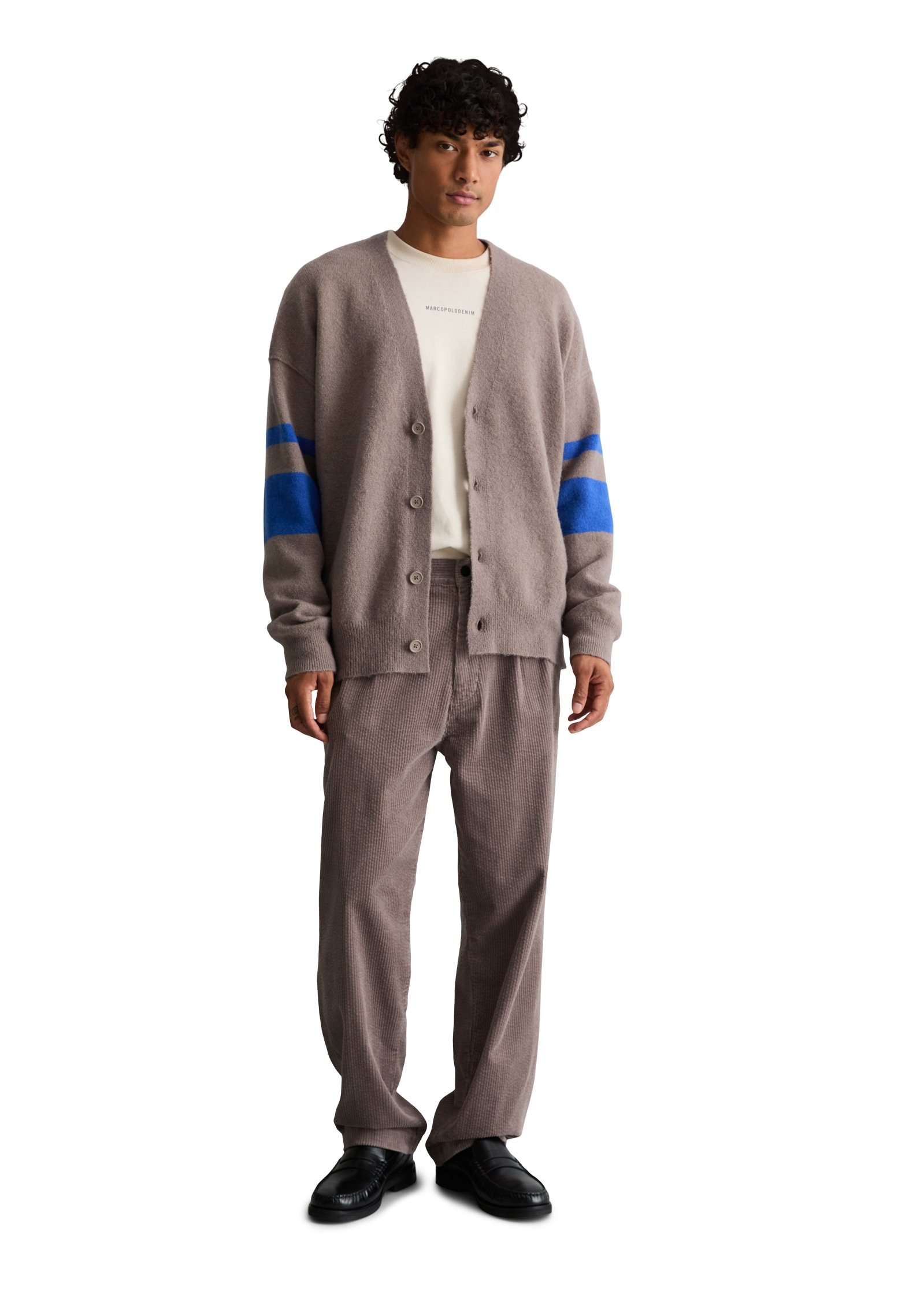 Marc O'Polo DENIM Veste en tricot oversized aus weichem Schurwoll-Mix