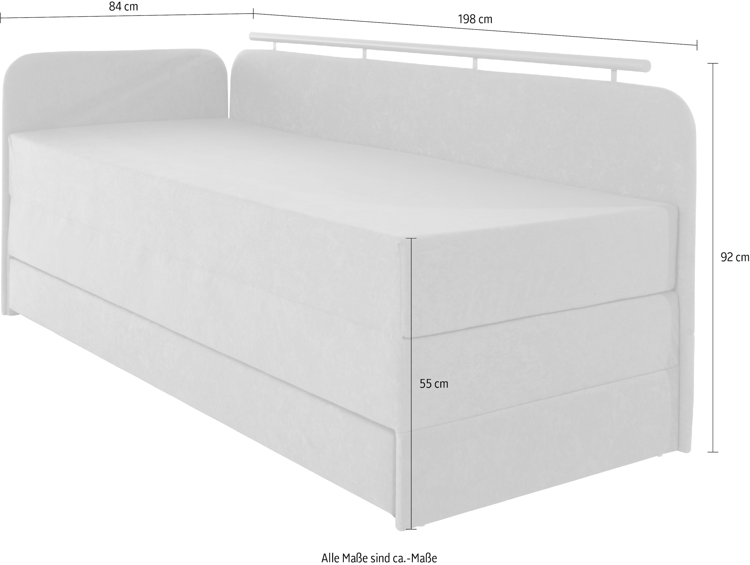 Maintal Chaise longue rembourrée »Diana« mit Stauraum