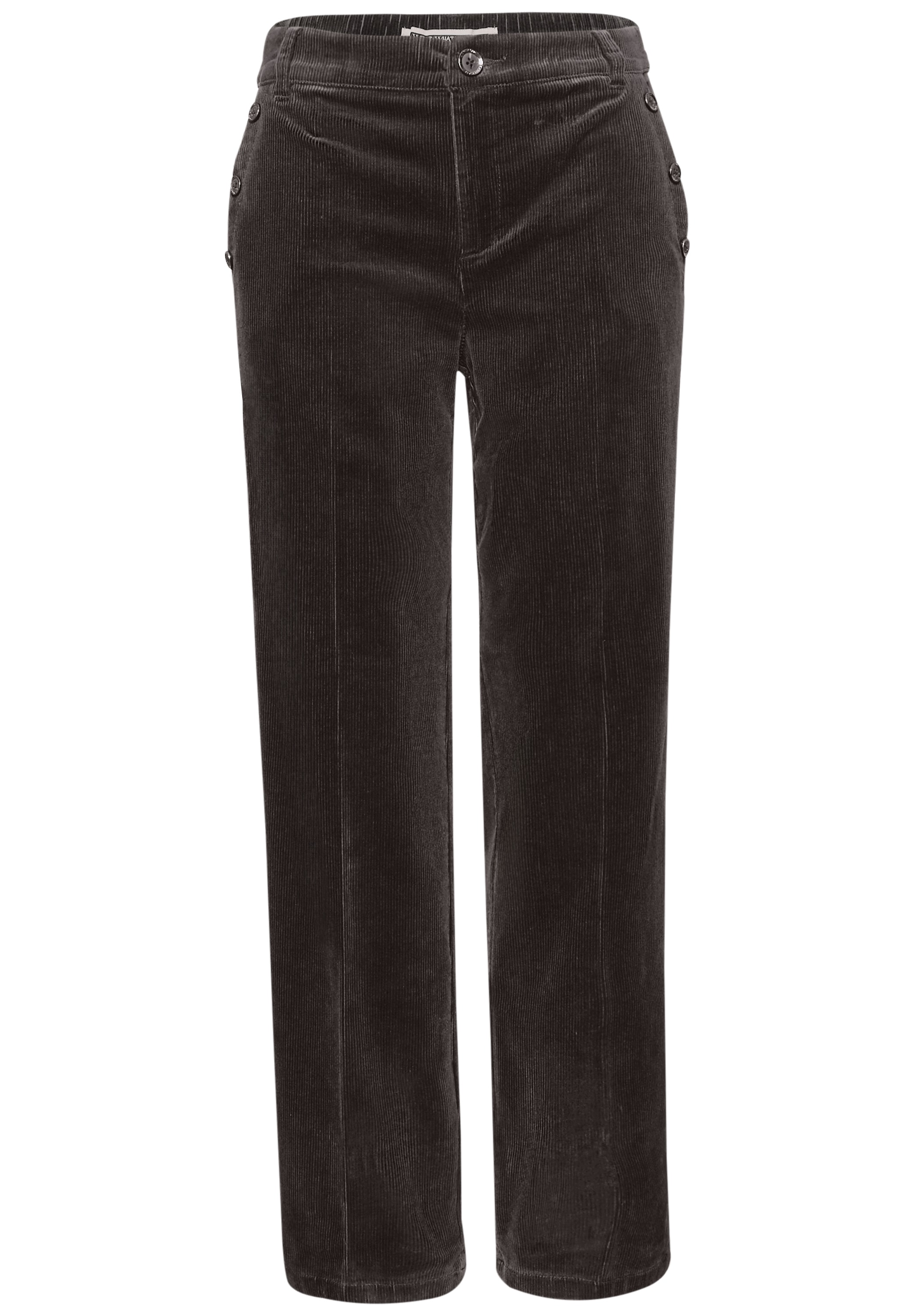 STREET ONE Pantalon en velours côtelé  Straight Leg, Mid Waist