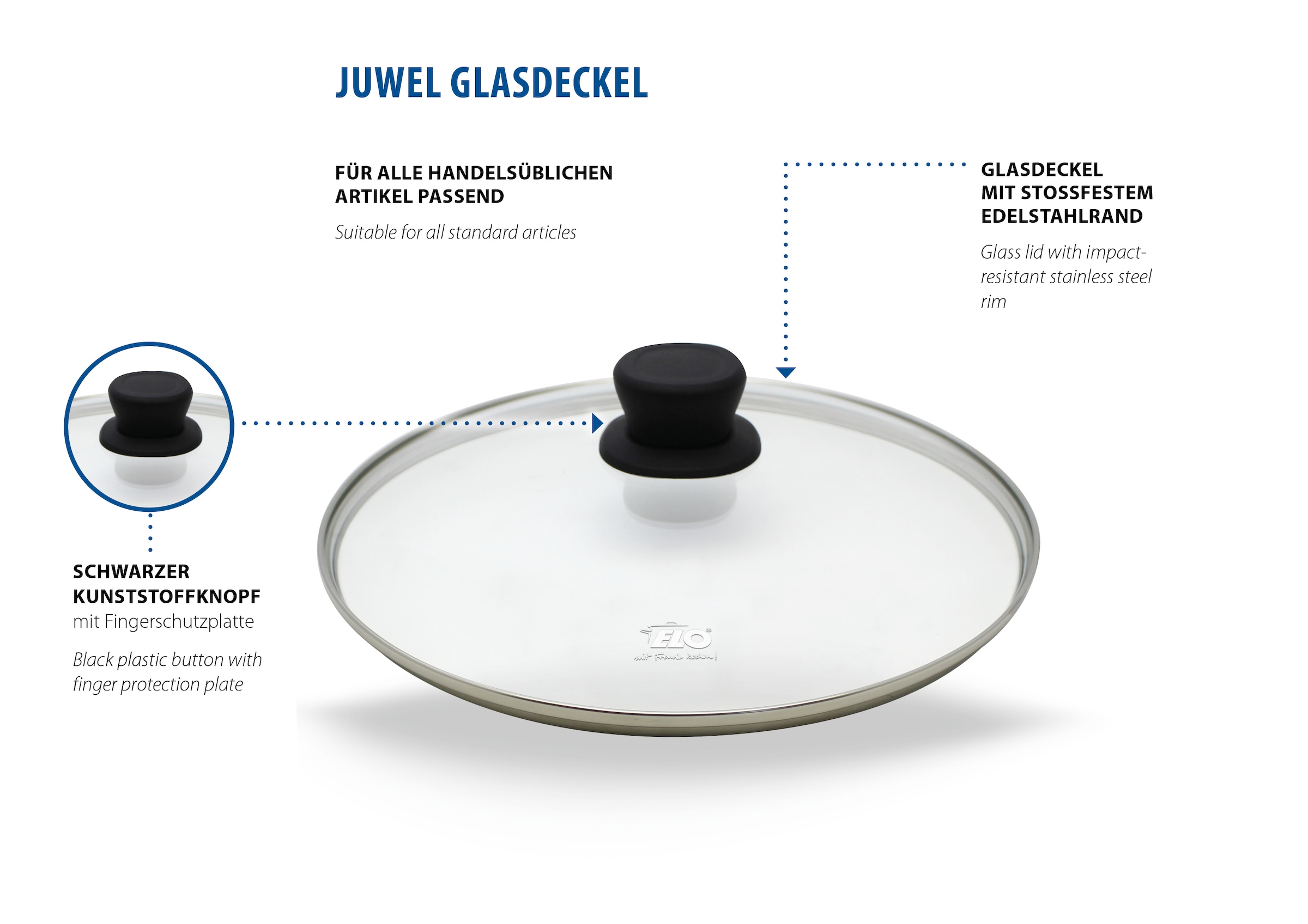 Elo Basic Couvercle »Juwel« aus hitzebeständigem Glas