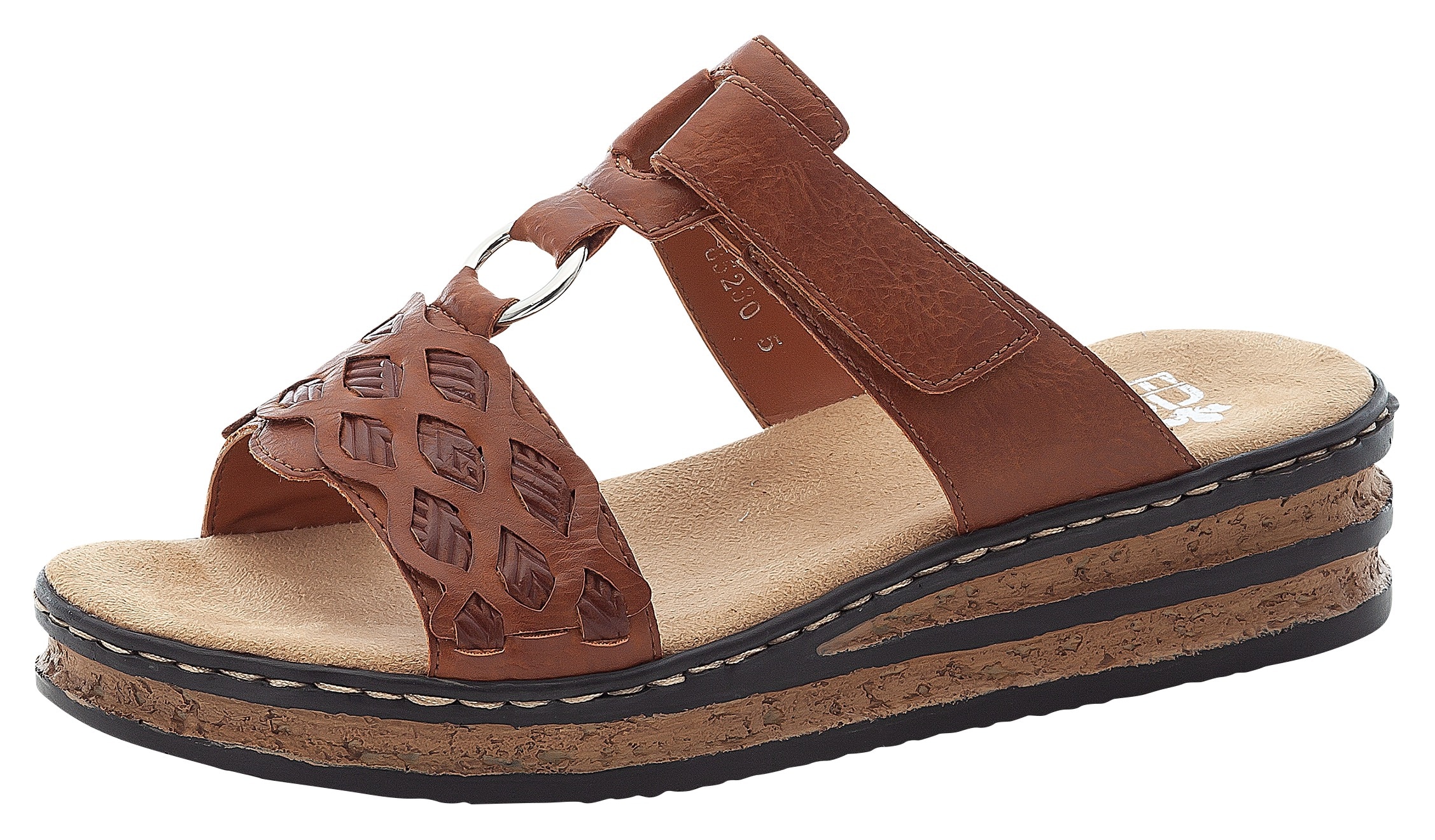 Rieker 1100000002199  Keilabsatz, Sommerschuh, Schlappen mit Riemchen in Flechtoptik