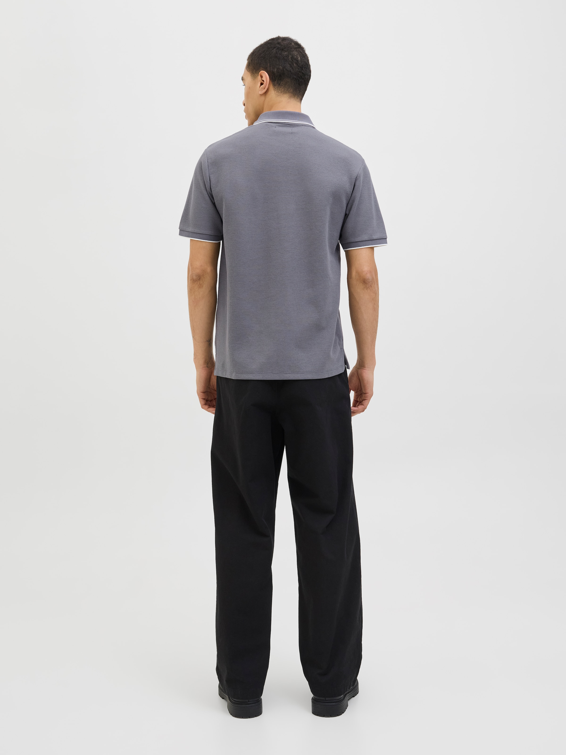 Jack & Jones »JJEAUSTIN POLO SS NOOS« Materialmix, regular fit
