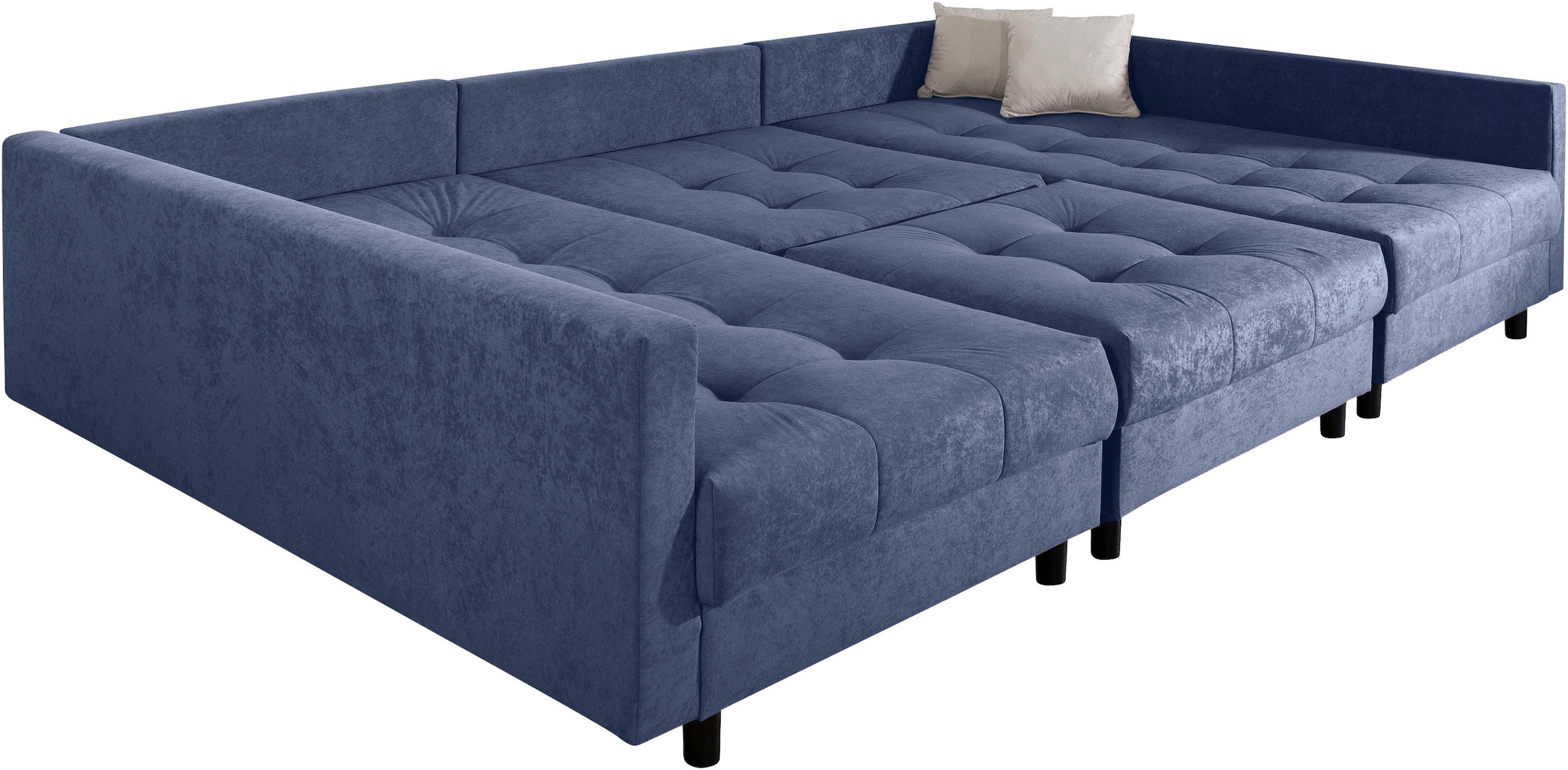 COLLECTION AB Wohnlandschaft »Toni U-Form, B: 298 cm« mit Hocker & 3 Zierkissen, Federkern