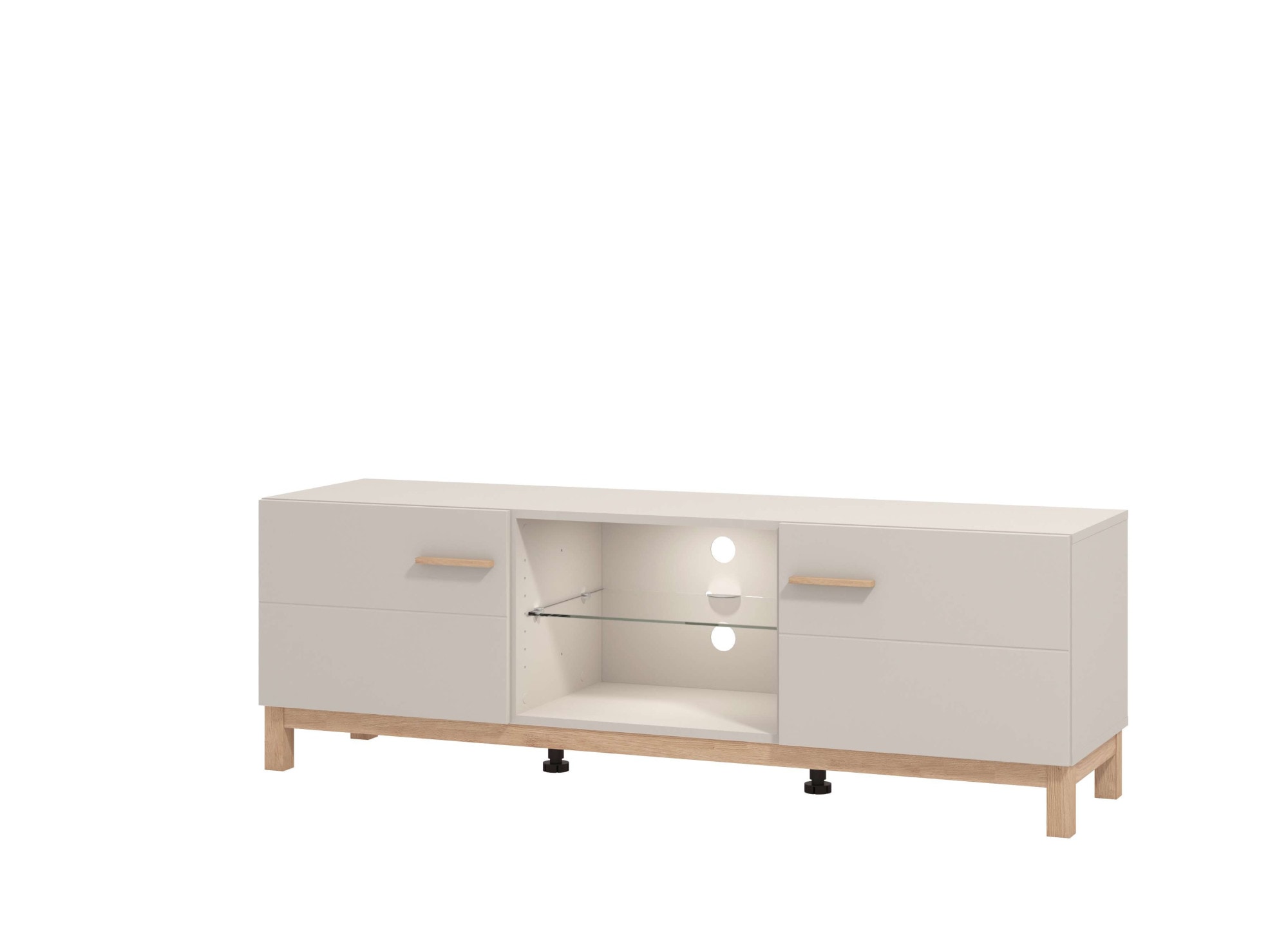 Home affaire Banc TV »Essex, TV-Board, TV-Kommode, TV-Schrank, TV-Unterschrank, TV-Möbel« Elegantes Lowboard (154 cm) in Kaschmir mit viel Stauraum