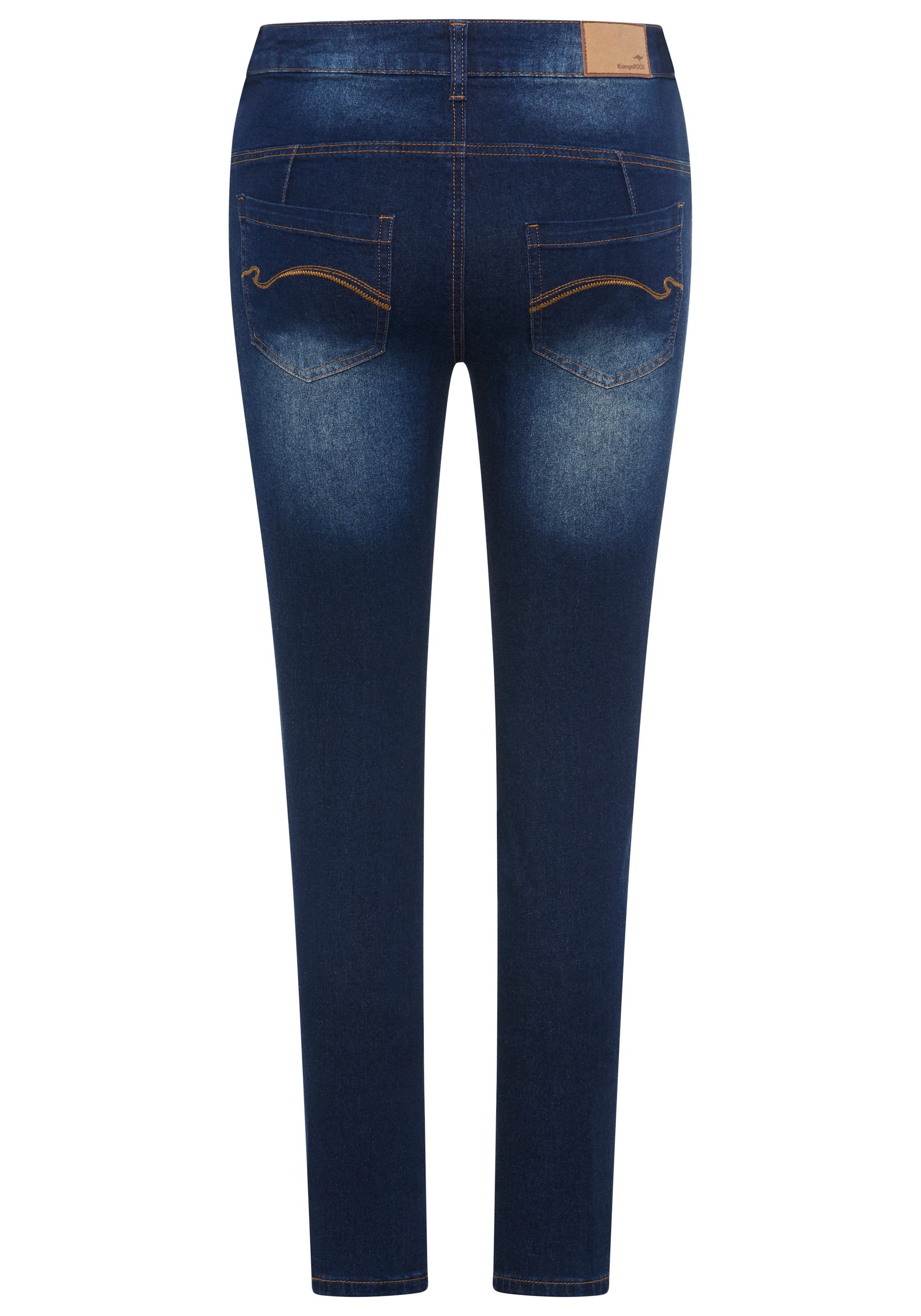 KangaROOS Jeans slim »CROPPED HIGH WAIST SLIM FIT« schmale Passform,  Röhrenjeans,  trendige Used-Waschung