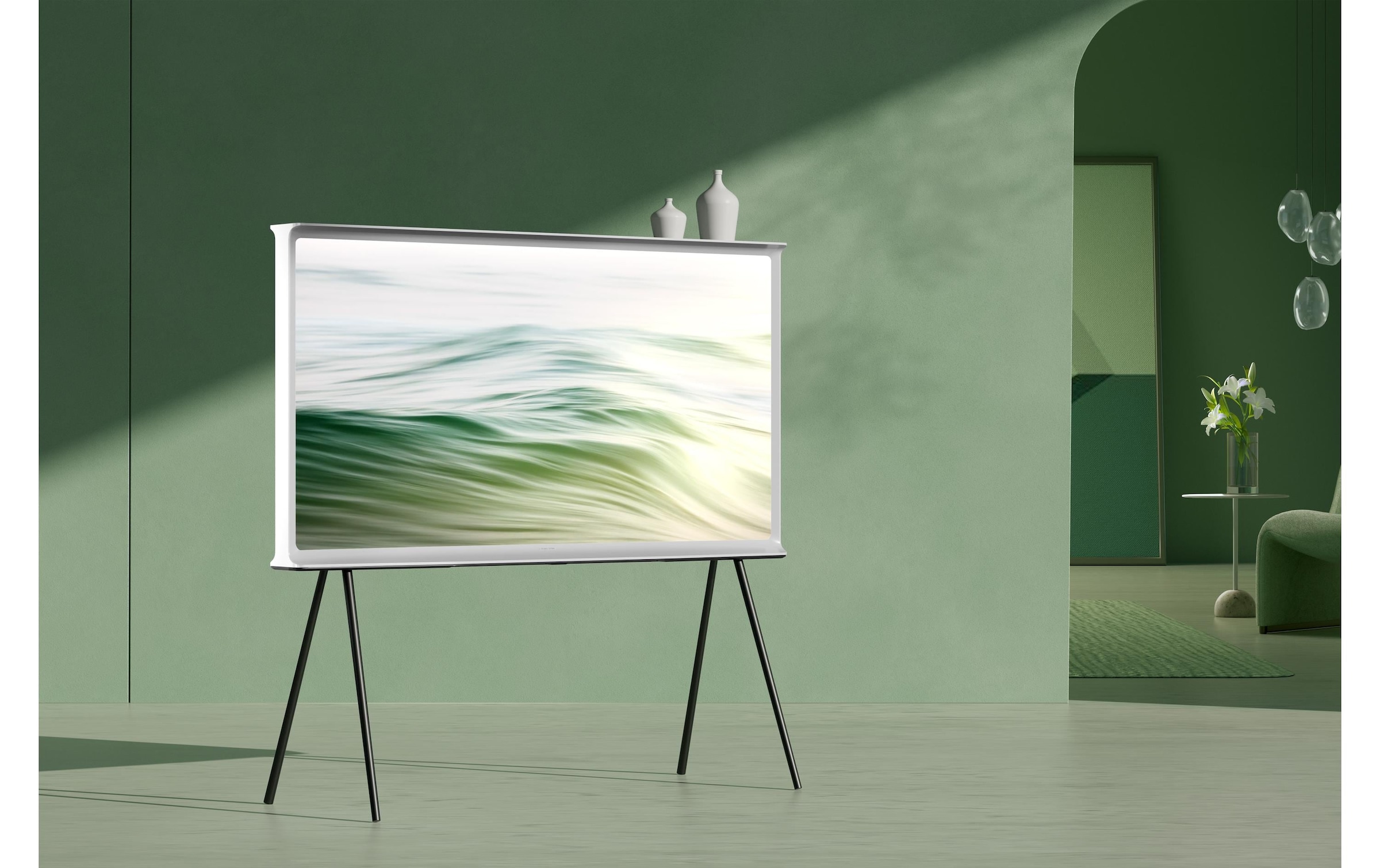 Samsung Téléviseur QLED »The Serif 4.0 White 55« 138 cm/55 ″