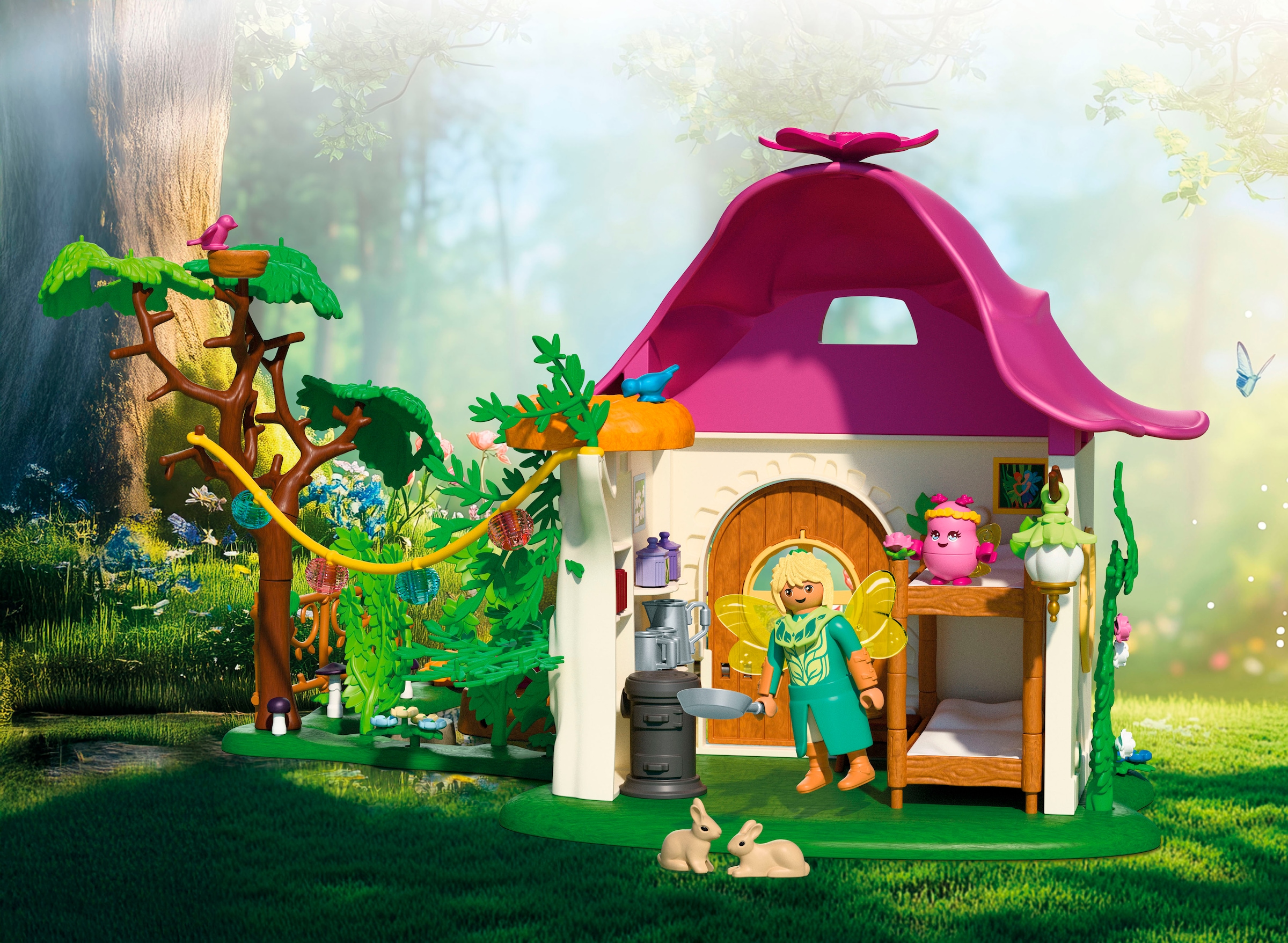 Playmobil® Jeu de construction »Gemütliches Feenzuhause mit Goldeinhorn und Stall (71838)« Princess Magic; Made in Germany