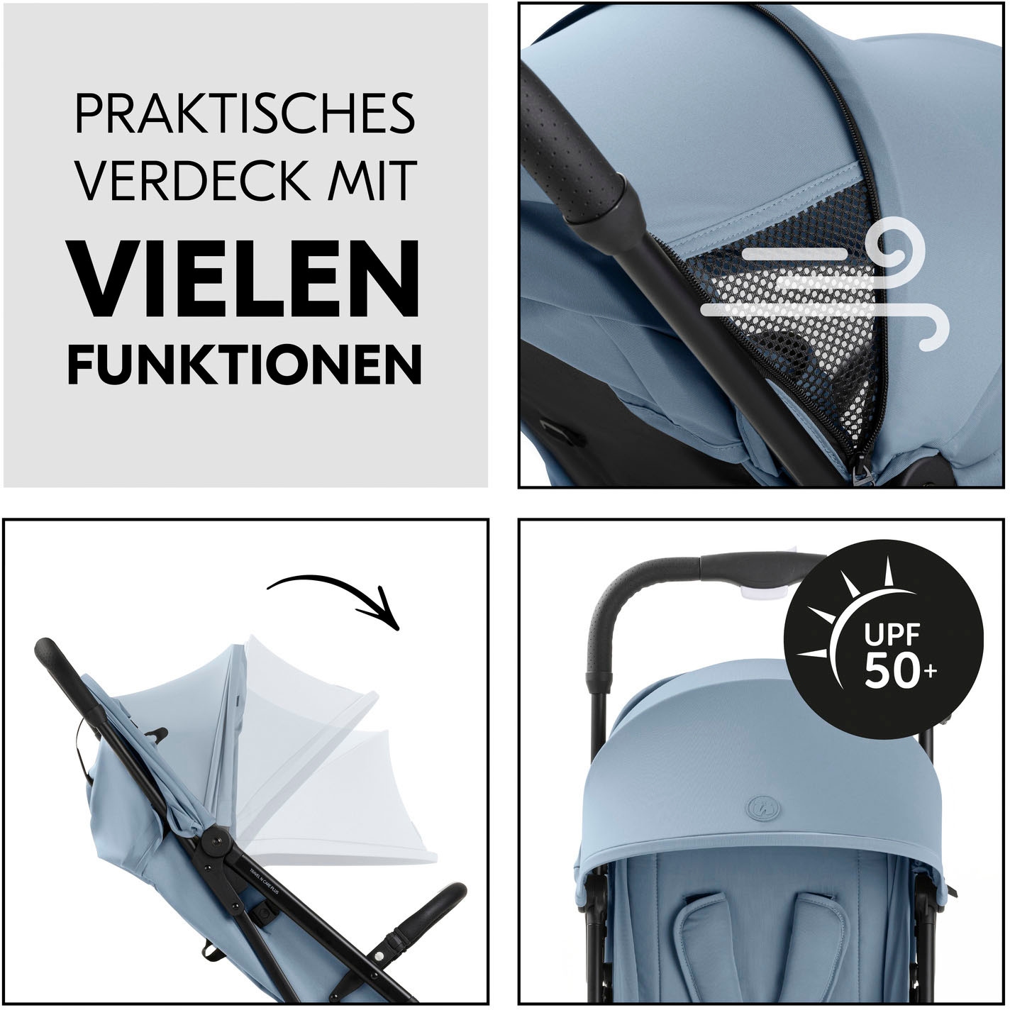 Hauck Poussette pour enfants »Travel N Care Plus, Dusty Blue« 22 kilos
