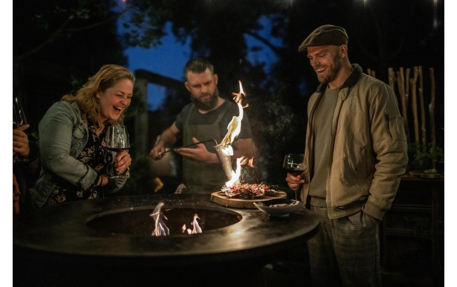   Grillguthalter »Forged BBQ Flambadou aus Gusseisen mit Olivenholzgriff« Gusseisen | Stahl