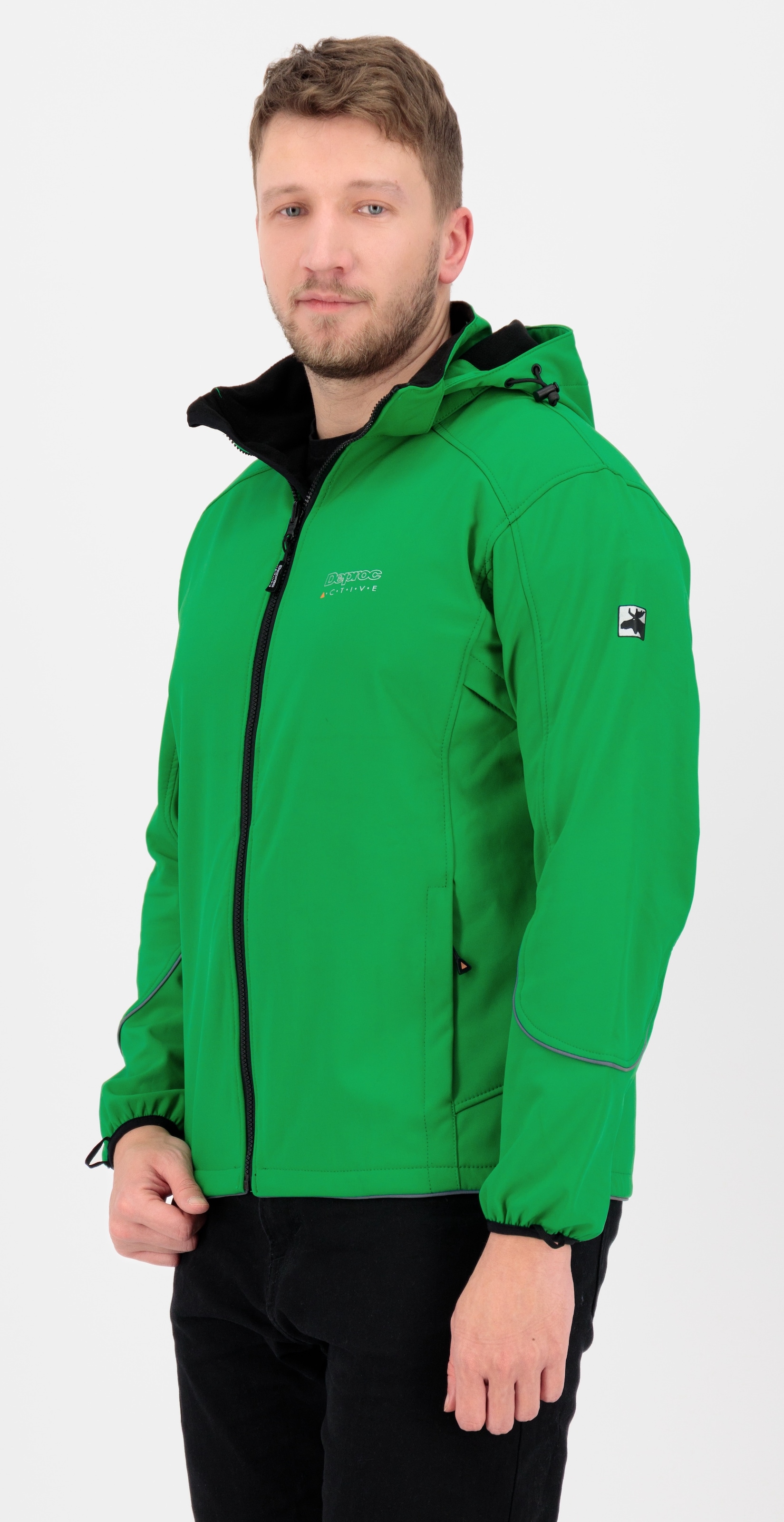 DEPROC Active Softshelljacke »NIGEL PEAK Men« mit Kapuze auch in Grossen Grössen erhältlich