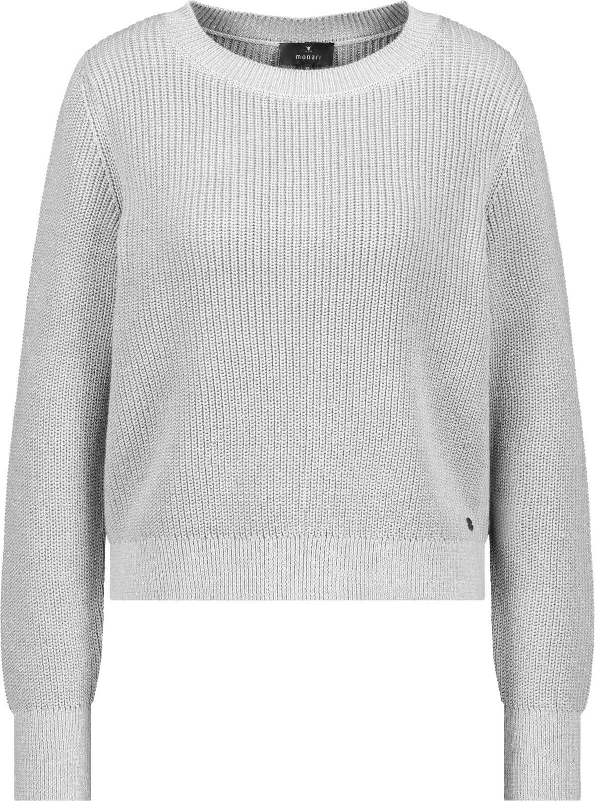 Monari Pull en tricot »Pullover Basic Lurex« Mit Rundhalsausschnitt
