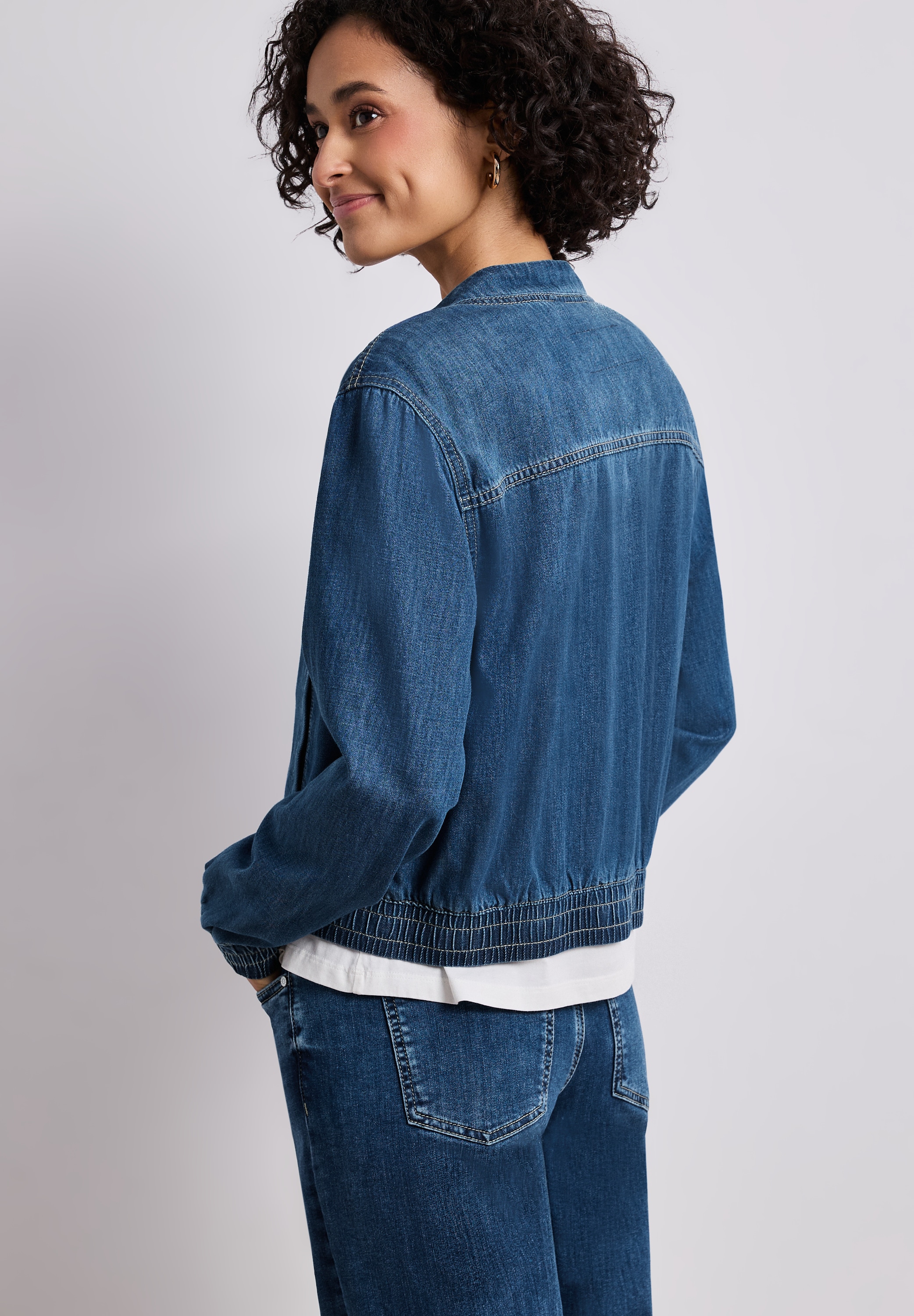 STREET ONE Blouson Coupe légèrement raccourcie, avec col blouson