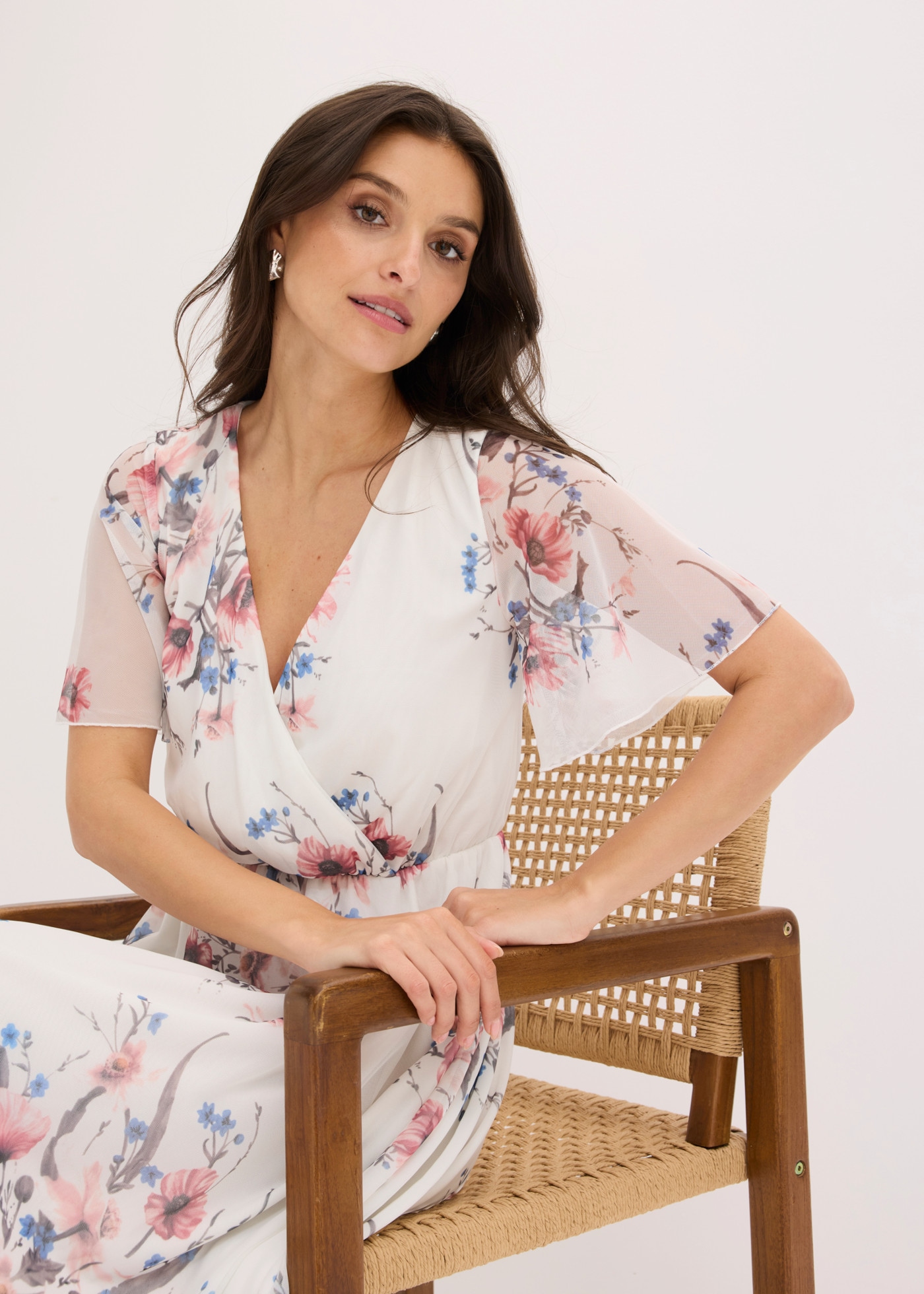 bonprix Mini-robe pour le quotidien, en polyester et élasthanne, coupe évasée