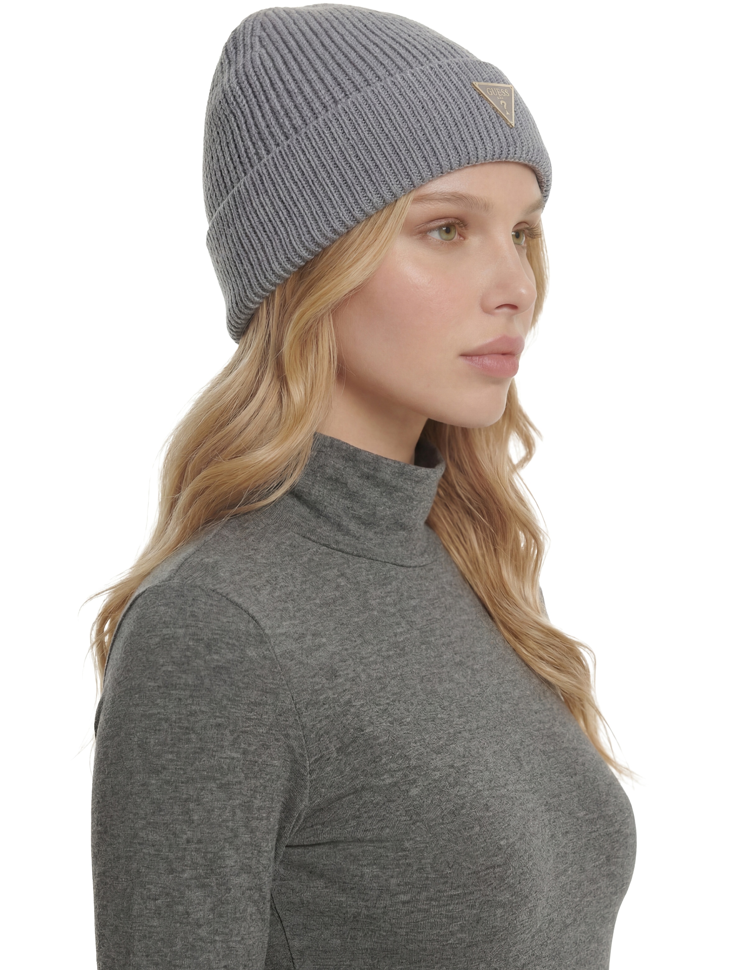 Guess Longsleeve »LS LICIA TURTLE NECK TOP« mit Rollkragen, Viskosemix