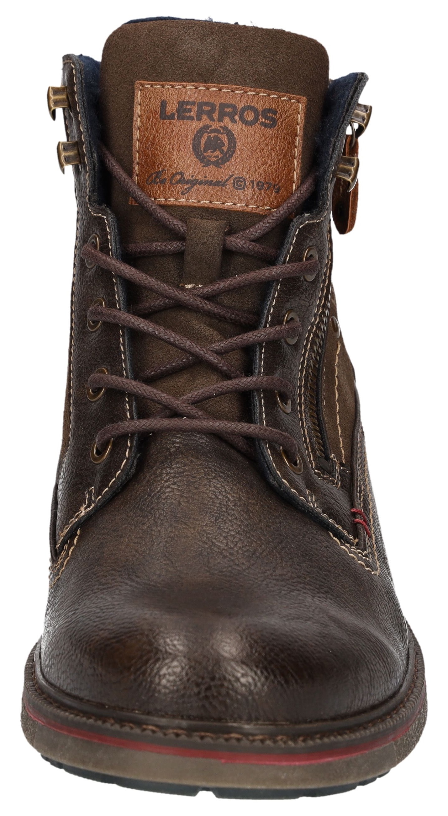 LERROS Bottines à lacets  bottines à lacets, avec fermeture éclair latérale