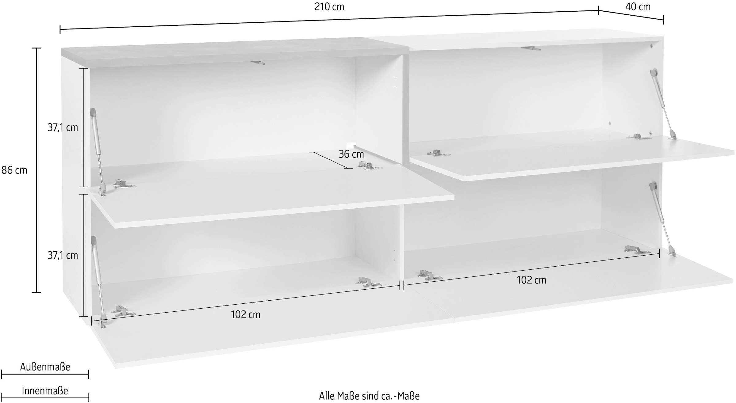 Home affaire Sideboard »Zet« Breite 210 cm