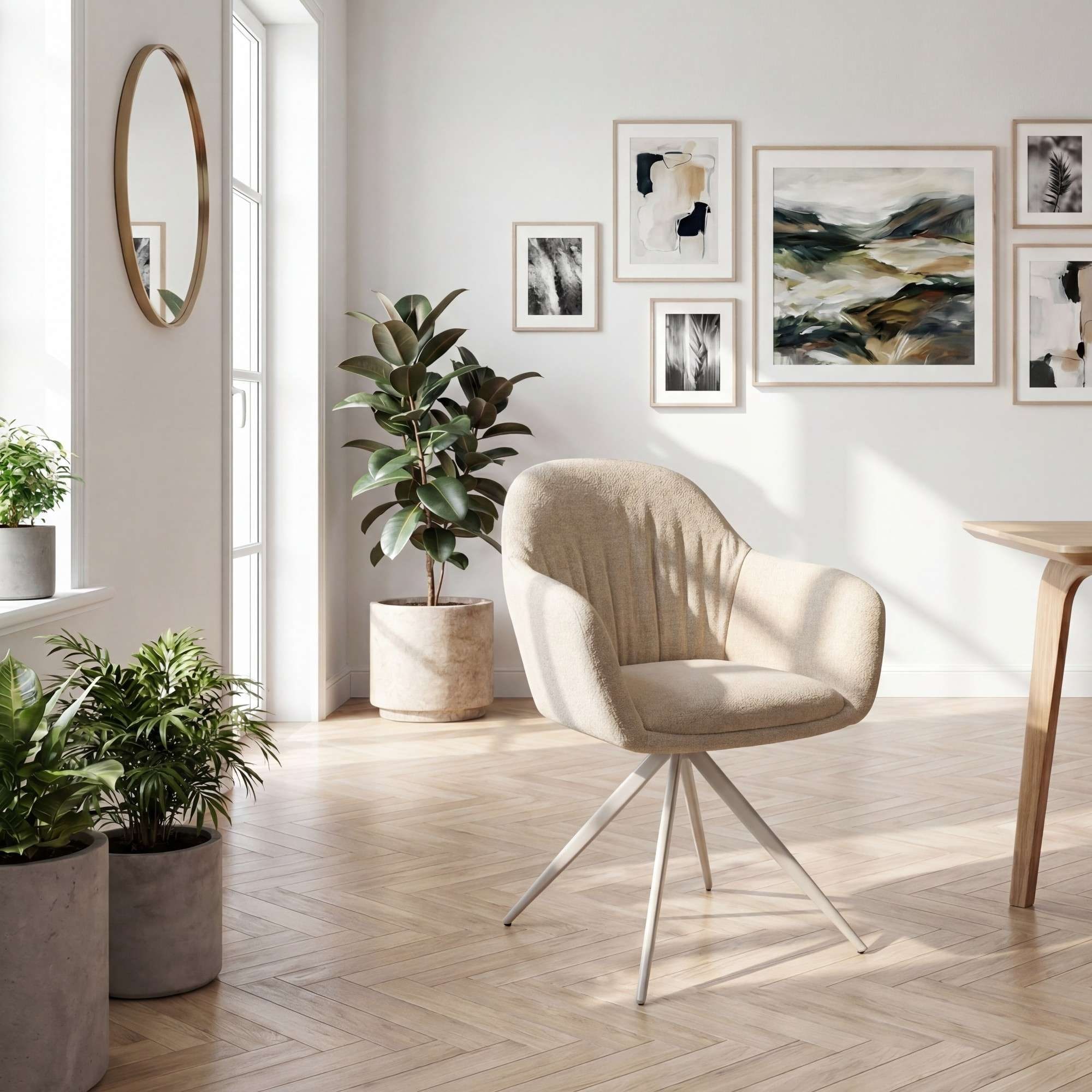 GOODproduct Chaise de salle à manger »Avisio« () 2 cuisDossier rembourré, accoudoirs et surface d'assise, hauteur d'assise 50 cm