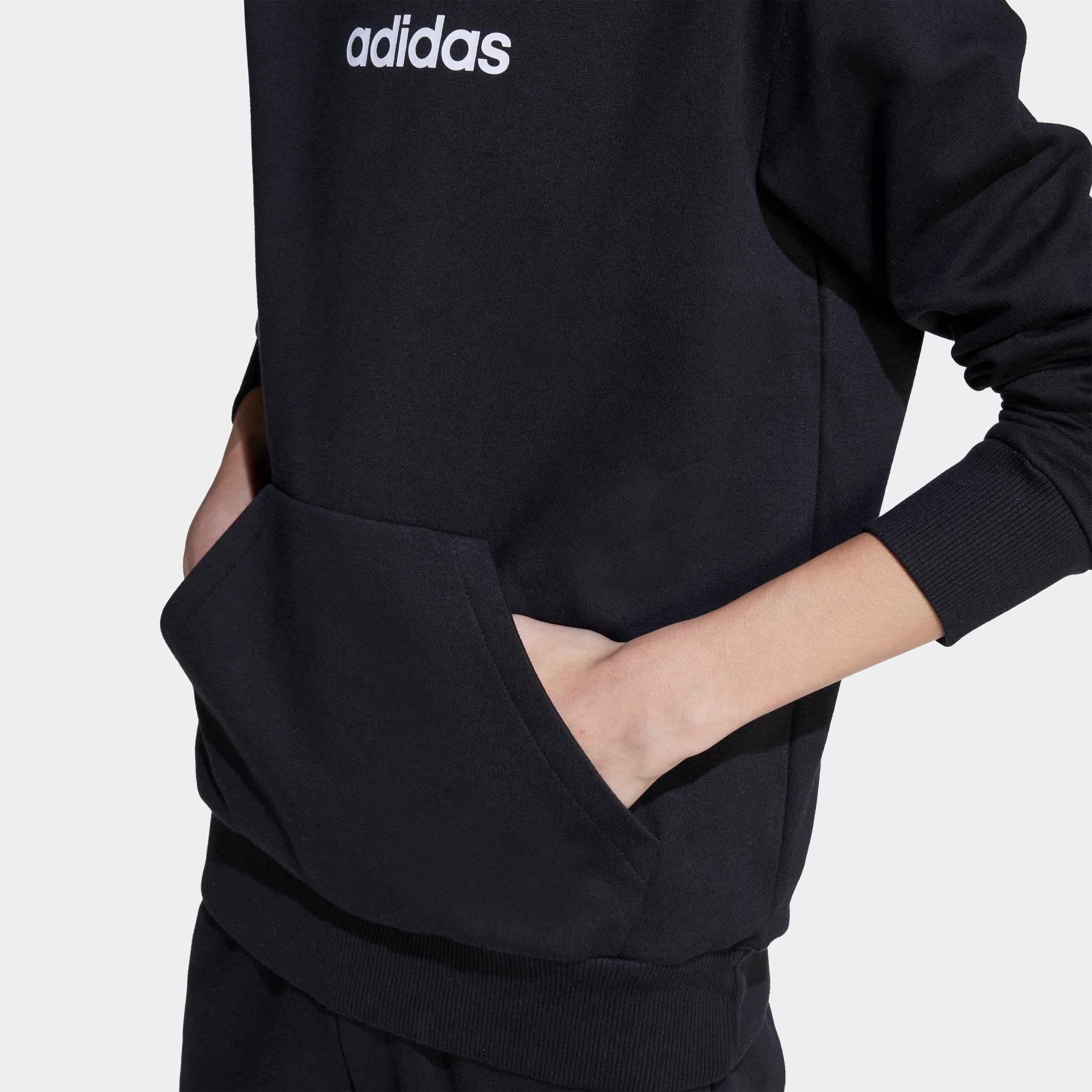 adidas Sportswear Sweat à capuche »ESSENTIALS KIDS HOODIE«, pour enfants, avec capuche, sans fermeture, longueur normale
