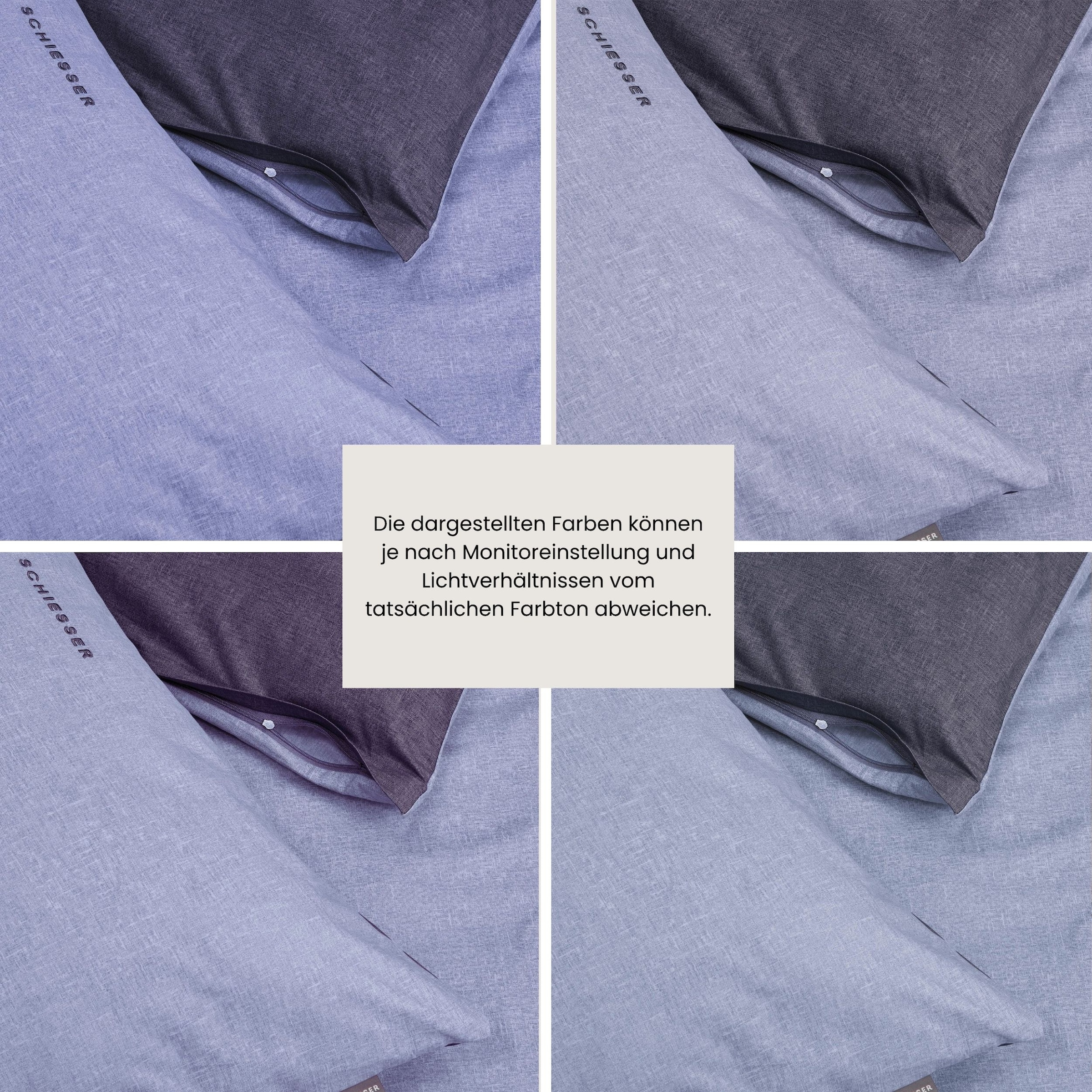 Schiesser Housse de coussin »Doubleface aus weicher Baumwolle mit edlem Melangeeffekt in Wendeoptik« OEKO-TEX® MADE IN GREEN