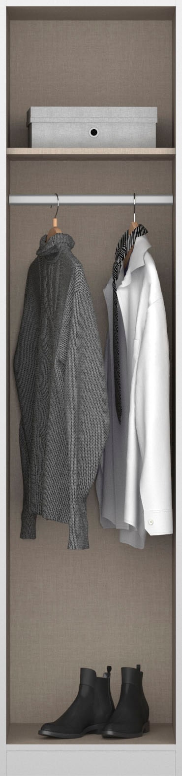 rauch Drehtürenschrank »Kleiderschrank Schrank Garderobe Garderobenschrank HOMBURG« in 2 Breiten mit moderner Hochglanzfront MADE IN GERMANY