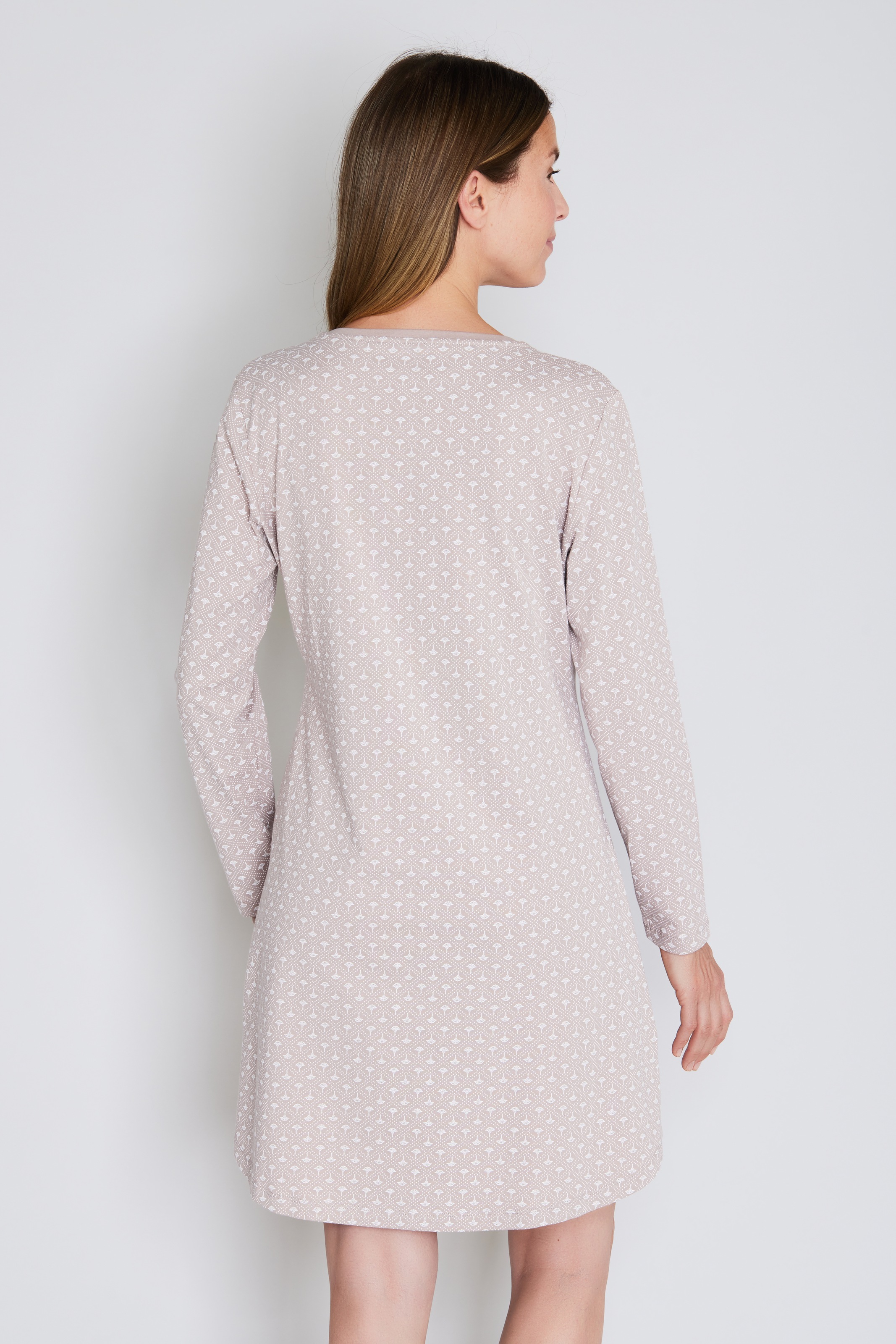 JOOP! Nachthemd »Cosy« Rundhalsausschnitt, Langarm, Cotton-Mix, Logo-Detail