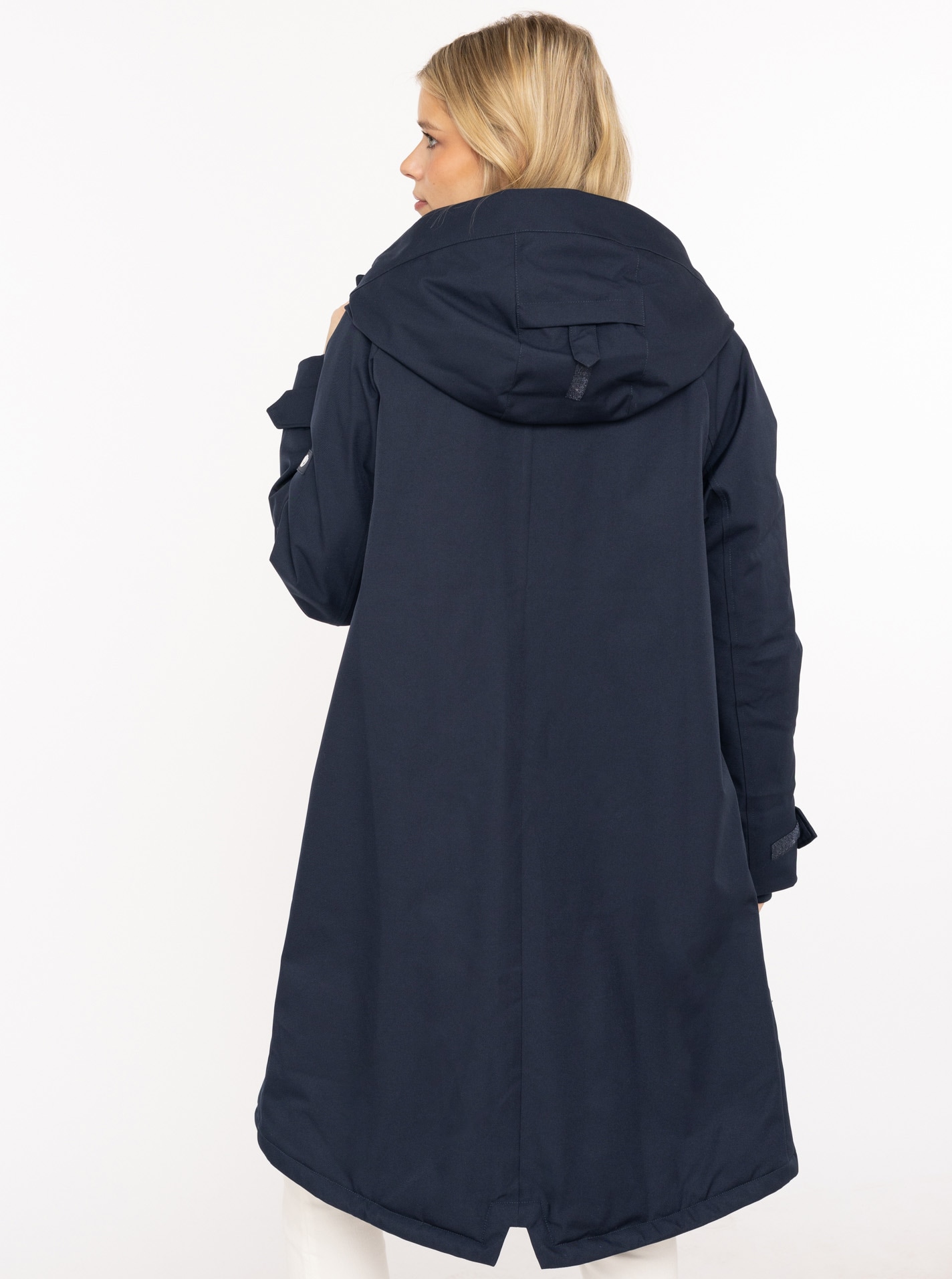 Zwillingsherz Kurzmantel »"Keep Smiling"« Kapuze, verdeckter Reissverschluss