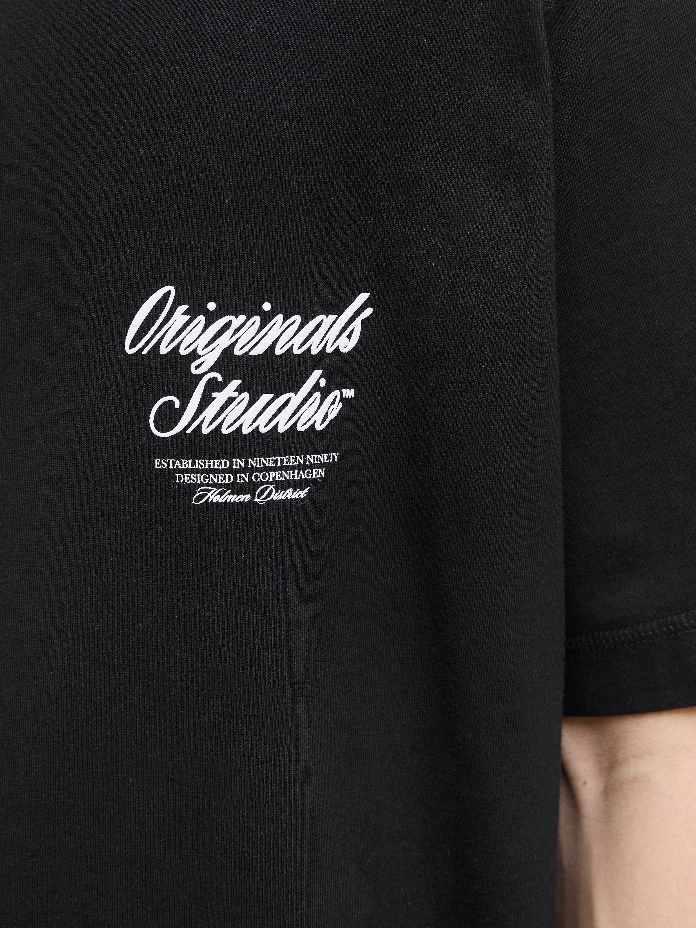 Jack & Jones Kurzarmshirt »JORNORREBRO TYPO TEE SS CREW NECK NOOS« Baumwolle, relaxed fit