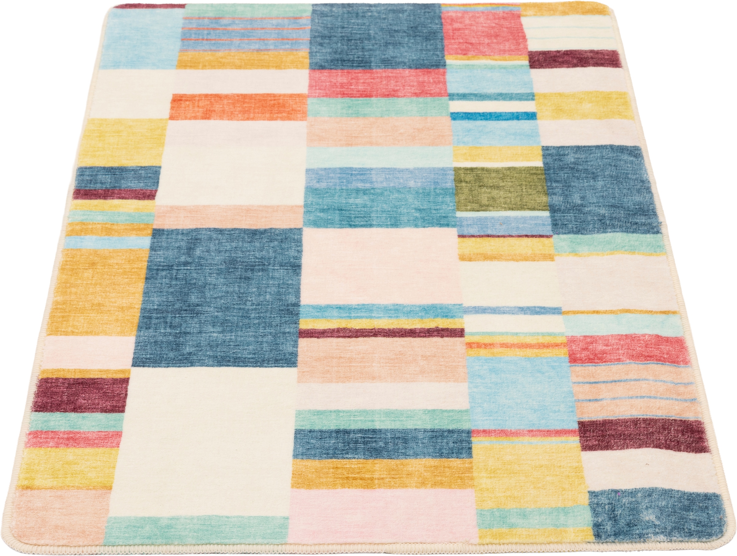 Gino Falcone Tapis de bain »Aquata GF-167, Badvorleger, Badezimmer Teppich« Höhe 5 mm Badteppich, bedruckt, gestreift, modernes Design, rechteckig