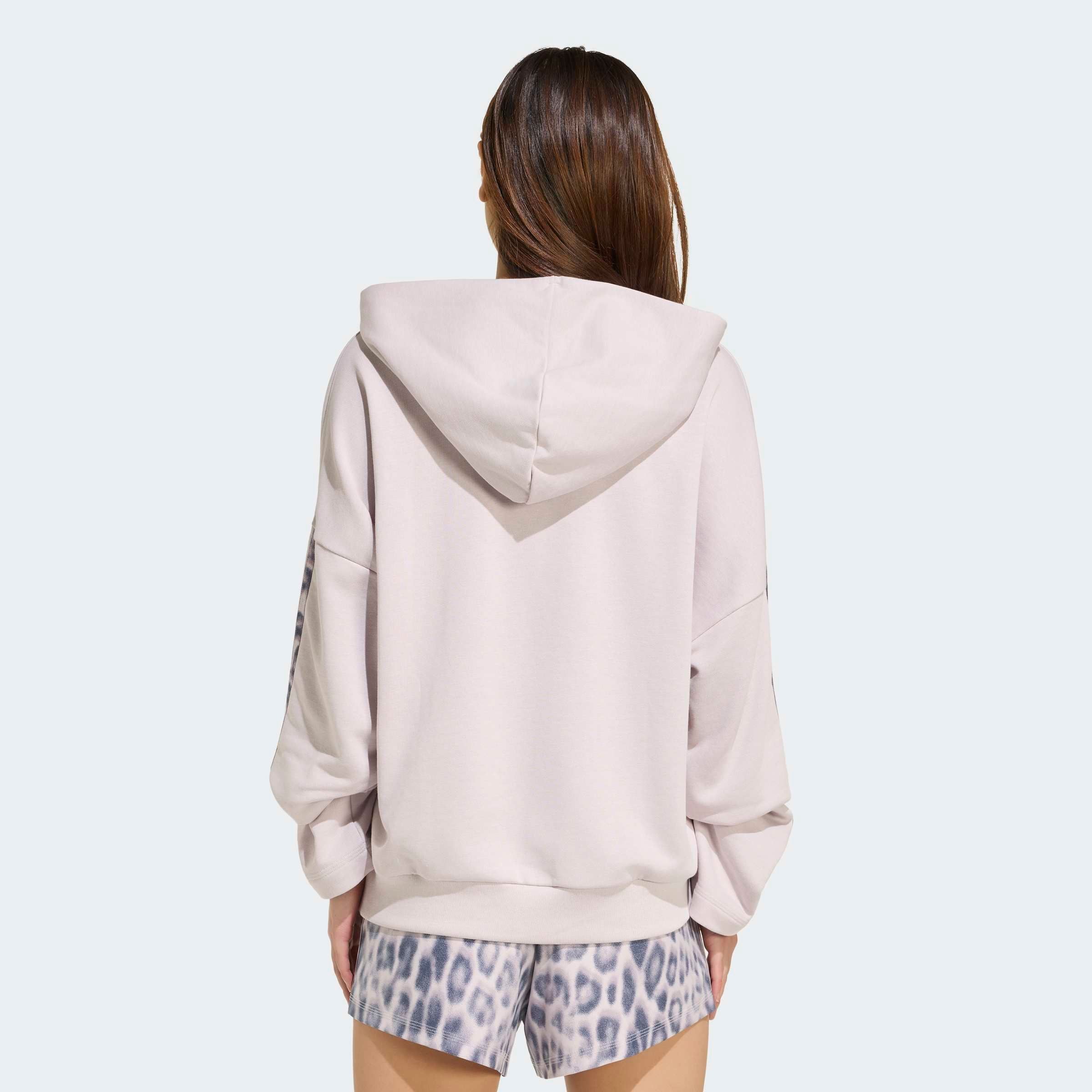 adidas Sportswear Sweat à capuche »SEASONAL ESSENTIALS LEOPARDENPRINT FRENCH TERRY HOODIE MIT 3-STREIFEN«
