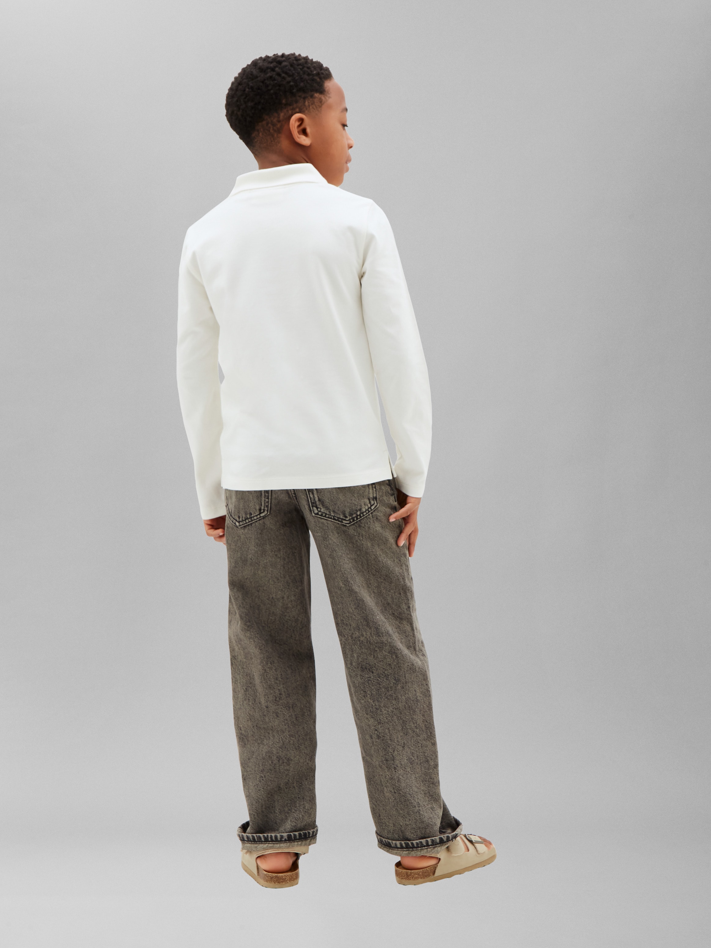 Calvin Klein Jeans Langarm-Poloshirt »SOLID PIQUE POLO« Regular fit mit Polokragen