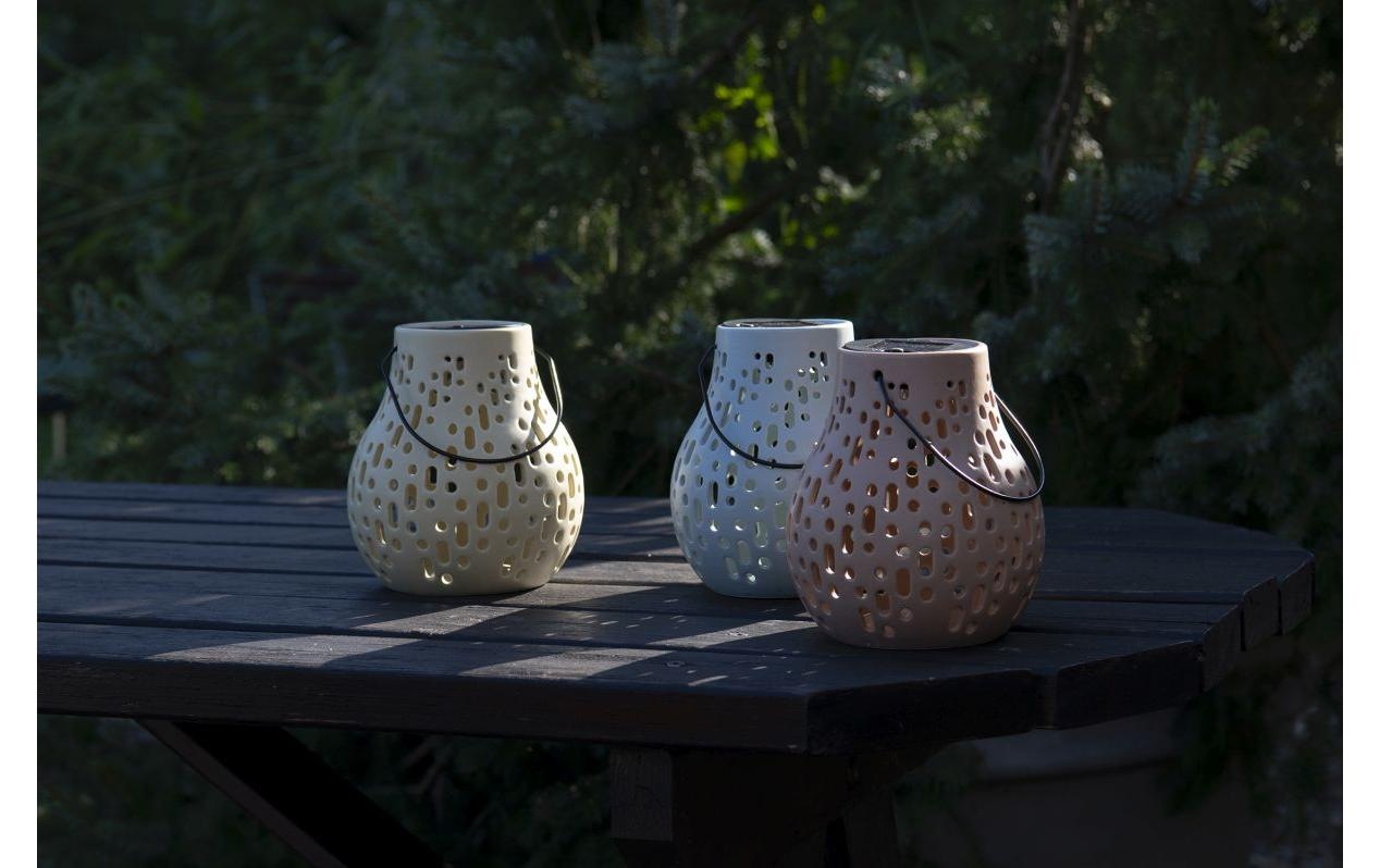 STT LED Solarleuchte »Solar Ceramic Lamp« Warmweiss