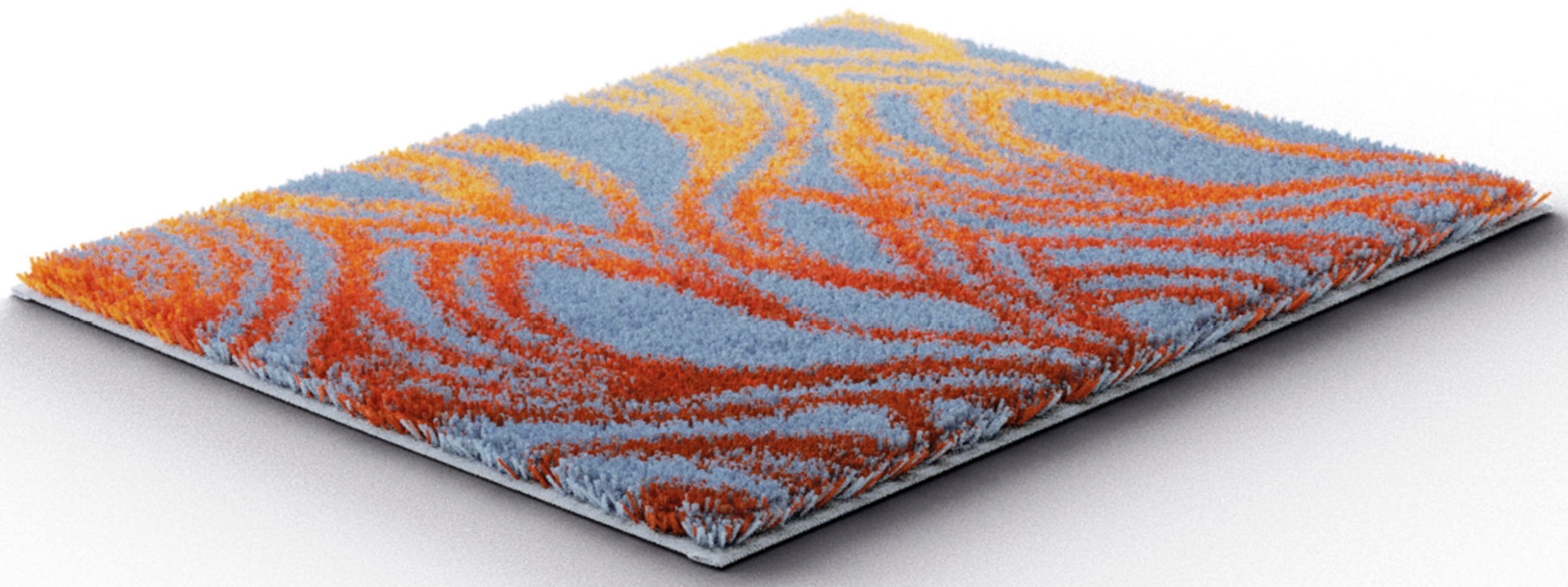 Grund Badematte »Mayra« Höhe 20 mm rutschhemmend beschichtet fussbodenheizungsgeeignet Frisches Wellenmuster in lebendigen Farben , 5 Jahre Garantie