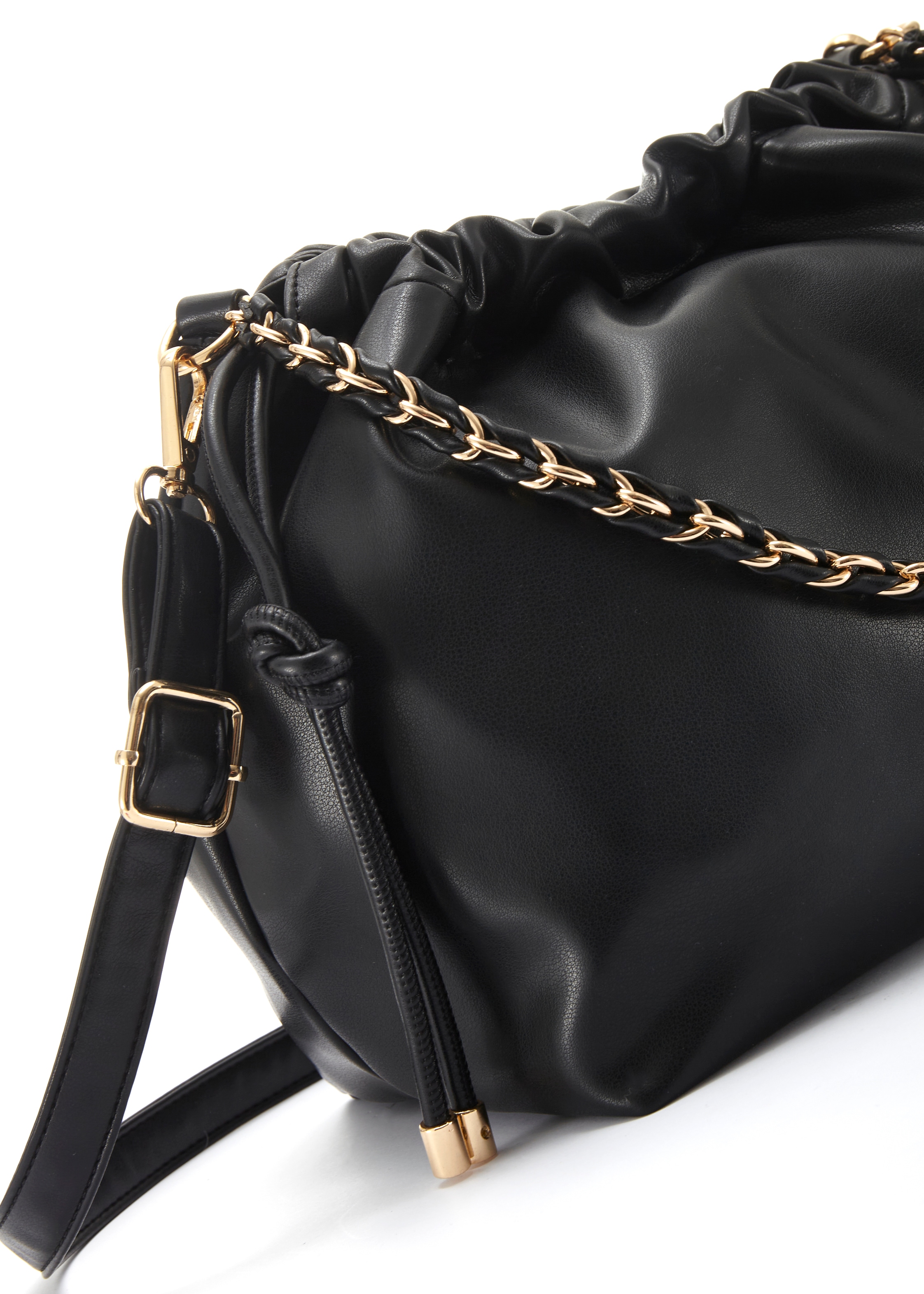 French Connection Handtasche »Umhängetasche, Schultertasche, Minibag, Henkeltasche« NEU mit elegantem goldfarbenen Kettenhenkel VEGAN