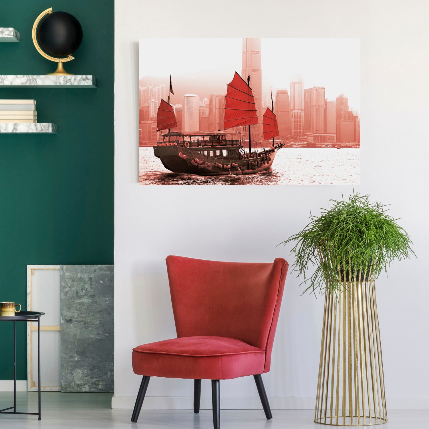 queence Tableau en verre acrylique »Schiff« Fine Art-Print in Galeriequalität