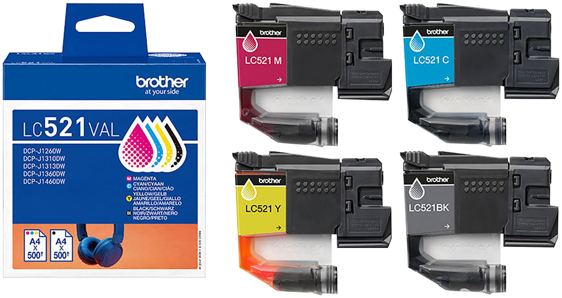 Brother Cartouche d'encre »LC521VAL«