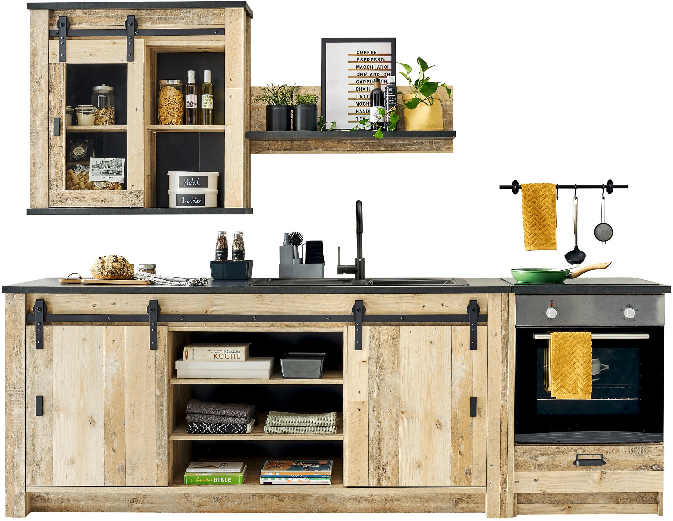 Home affaire Kitchenette »Sherwood« Breite 264 cm, mit Herdumbauschrank, ohne E-Geräte