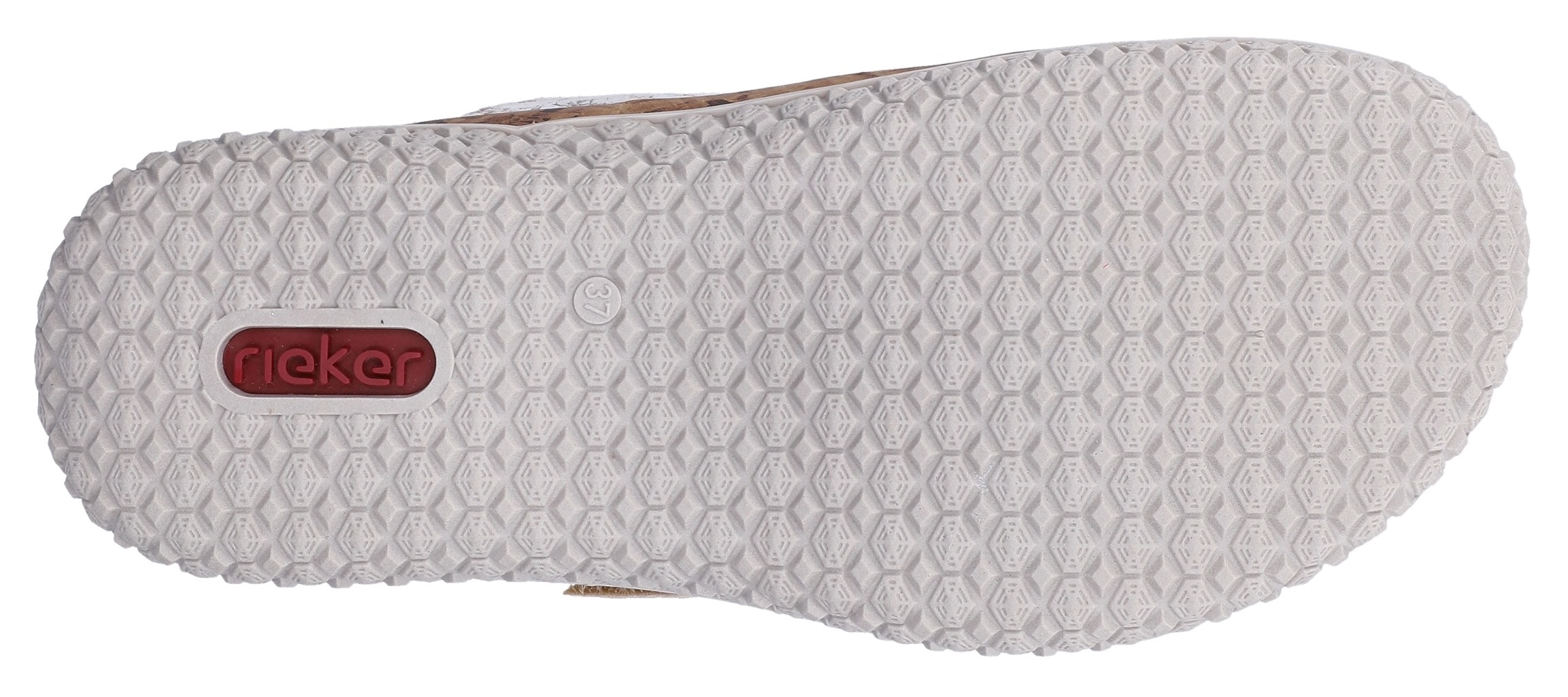 Rieker Pantolette  Sommerschuh, Schlupfschuh, Hausschuh mit Klettriemchen