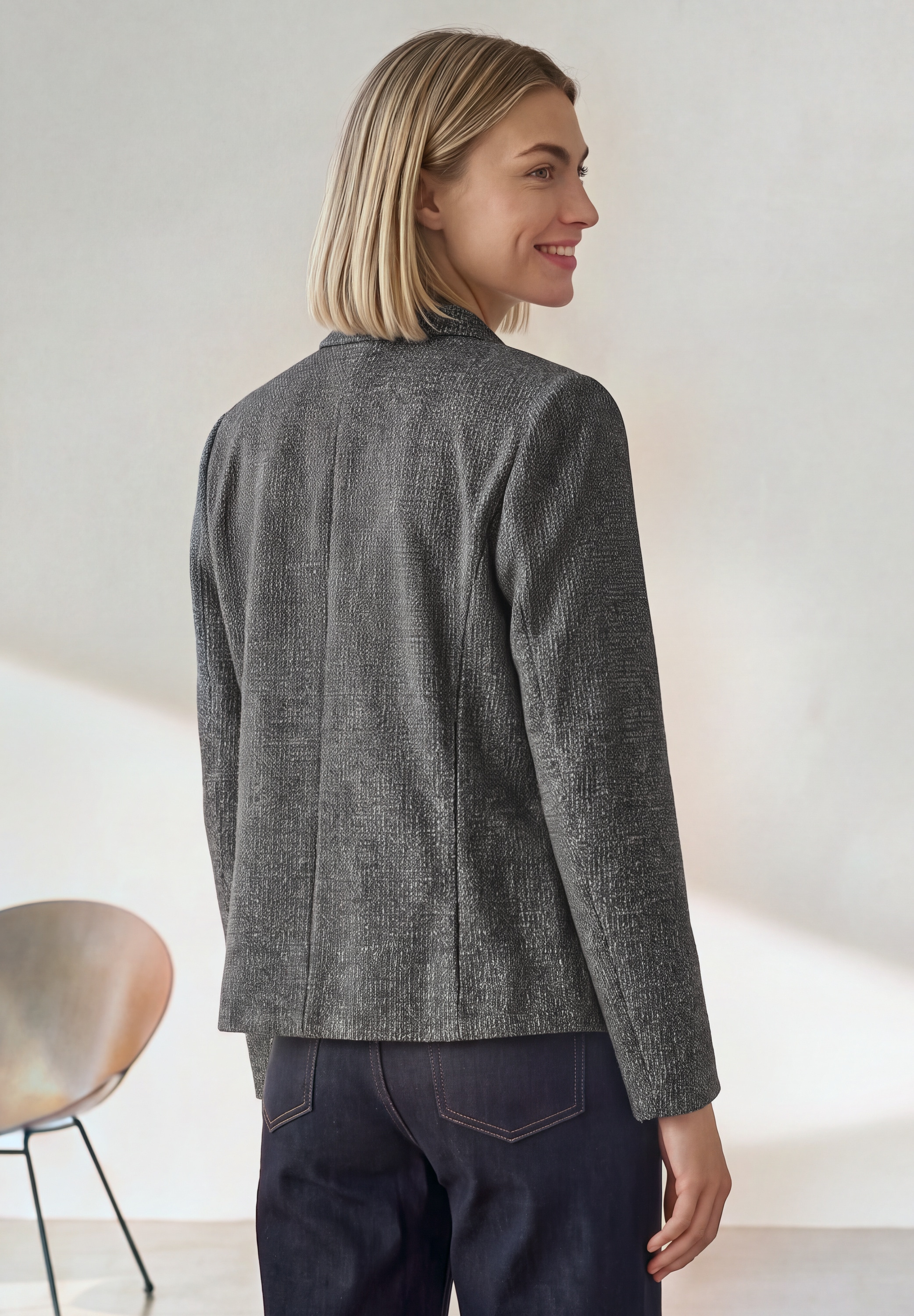 STREET ONE Blazer court mit Houndstooth-Muster