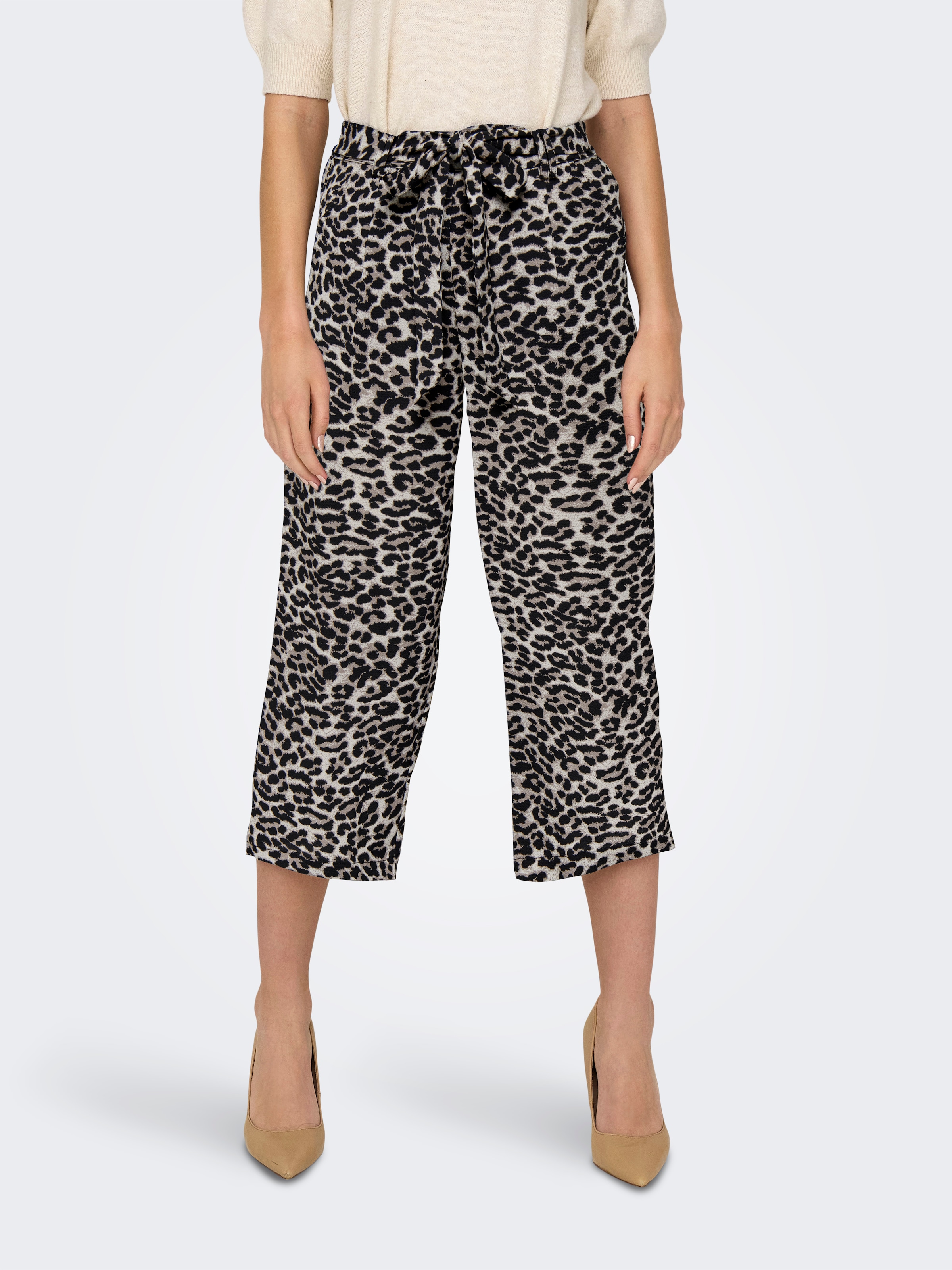 ONLY Pantalon palazzo »ONLWINNER – Culottehose mit elastischem Bund und Kordelzug«  Materialmix, regular fit