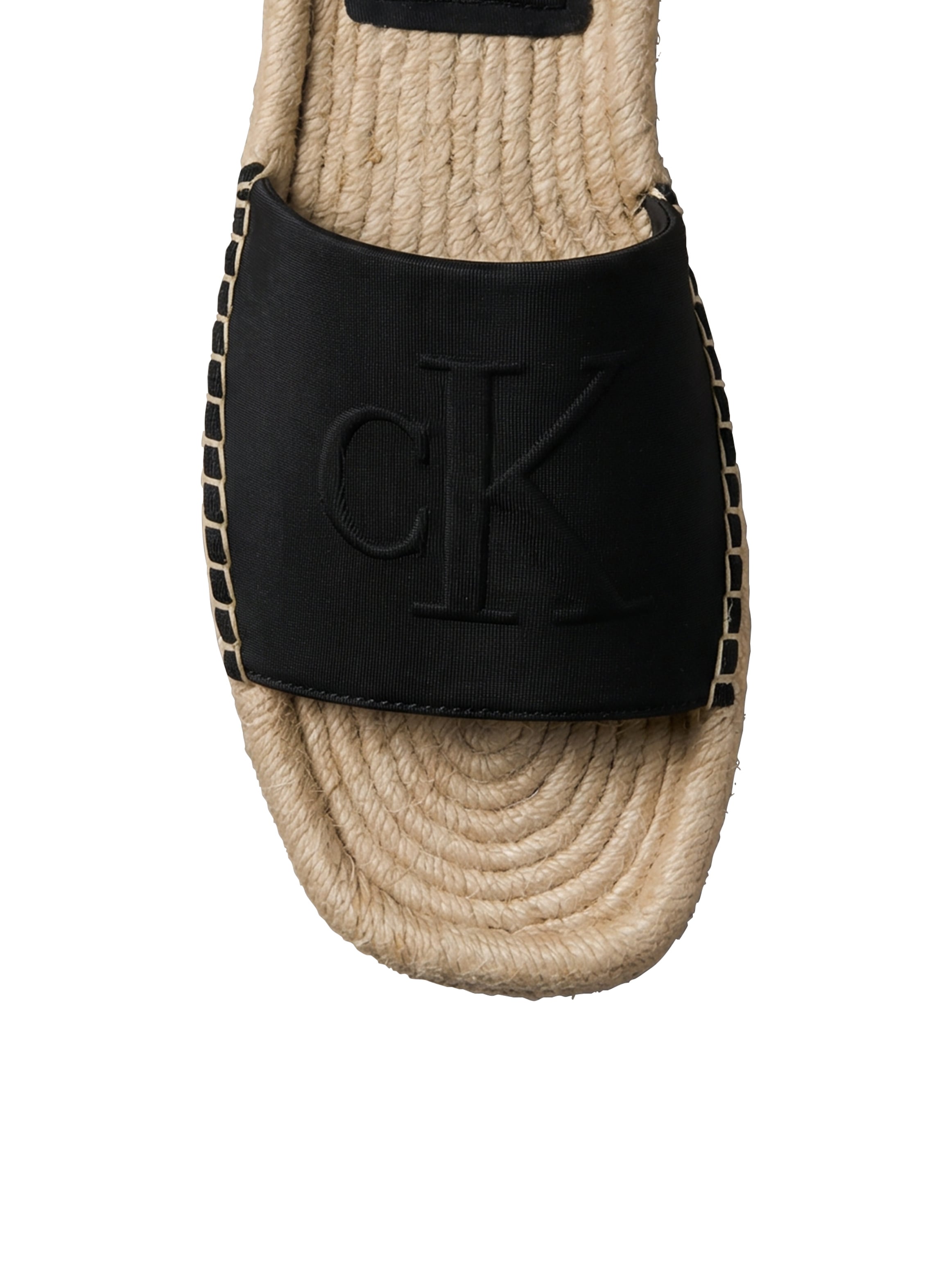 Calvin Klein Pantolette »FLATF ESPA NEOP MG«  Sommerschuh, Strandschuh mit Plateau, schmale Form