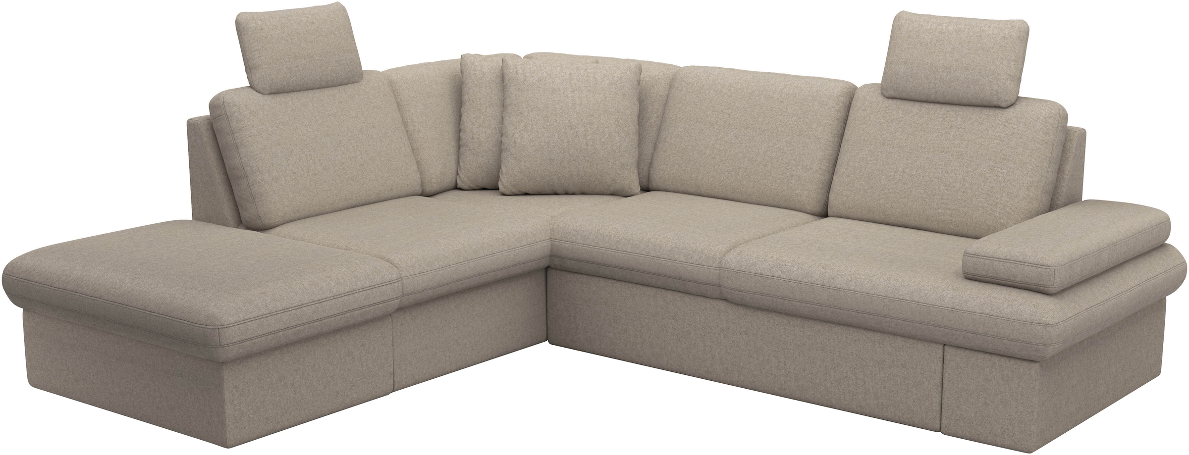 sit&more Ecksofa »Moreno L-Form, B: 238 cm« mit Armteilverstellung, optional Bettfunktion