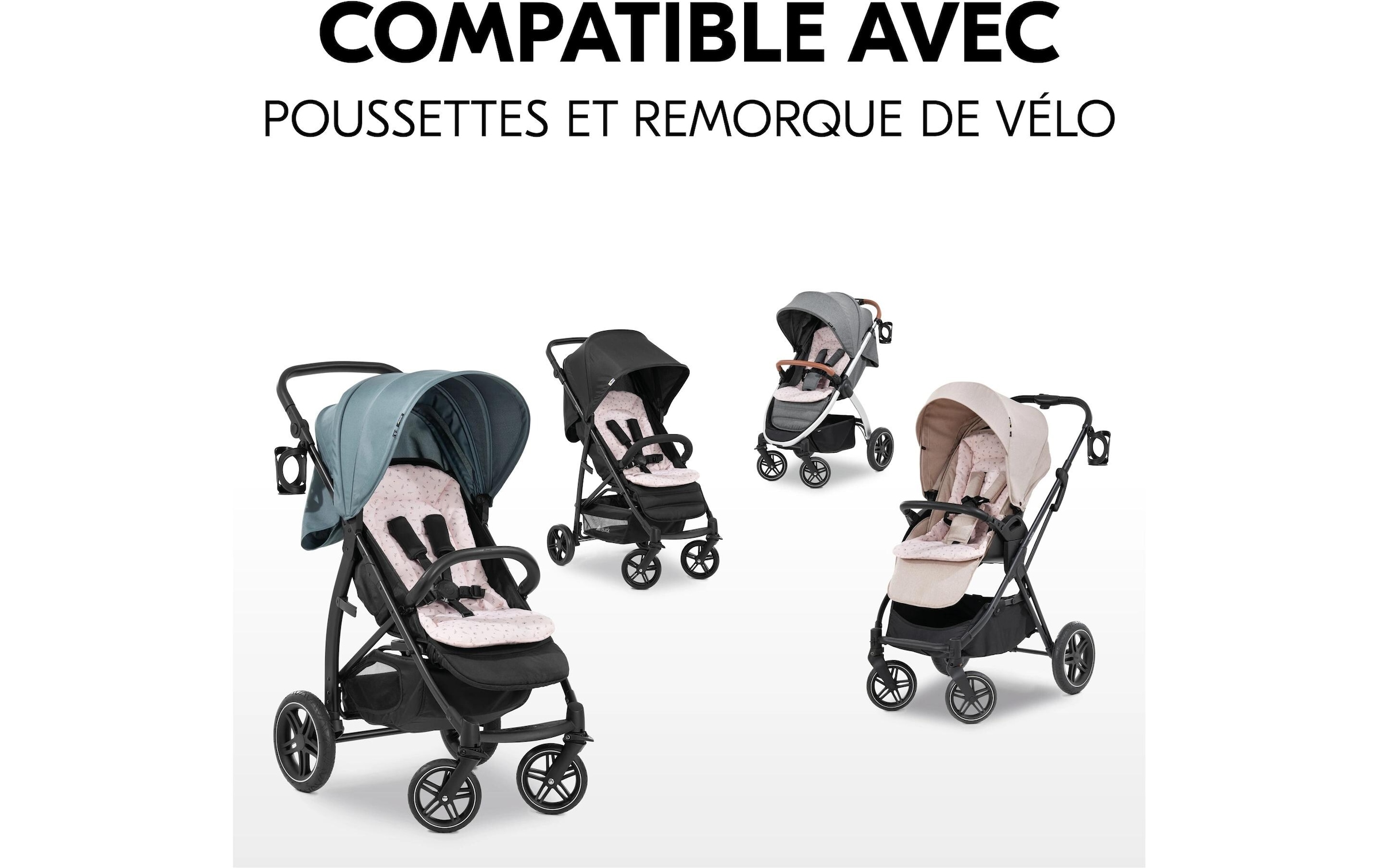 Hauck Housse de siège pour enfant »Seat Liner, Flowers Rose« également adapté aux poussettes